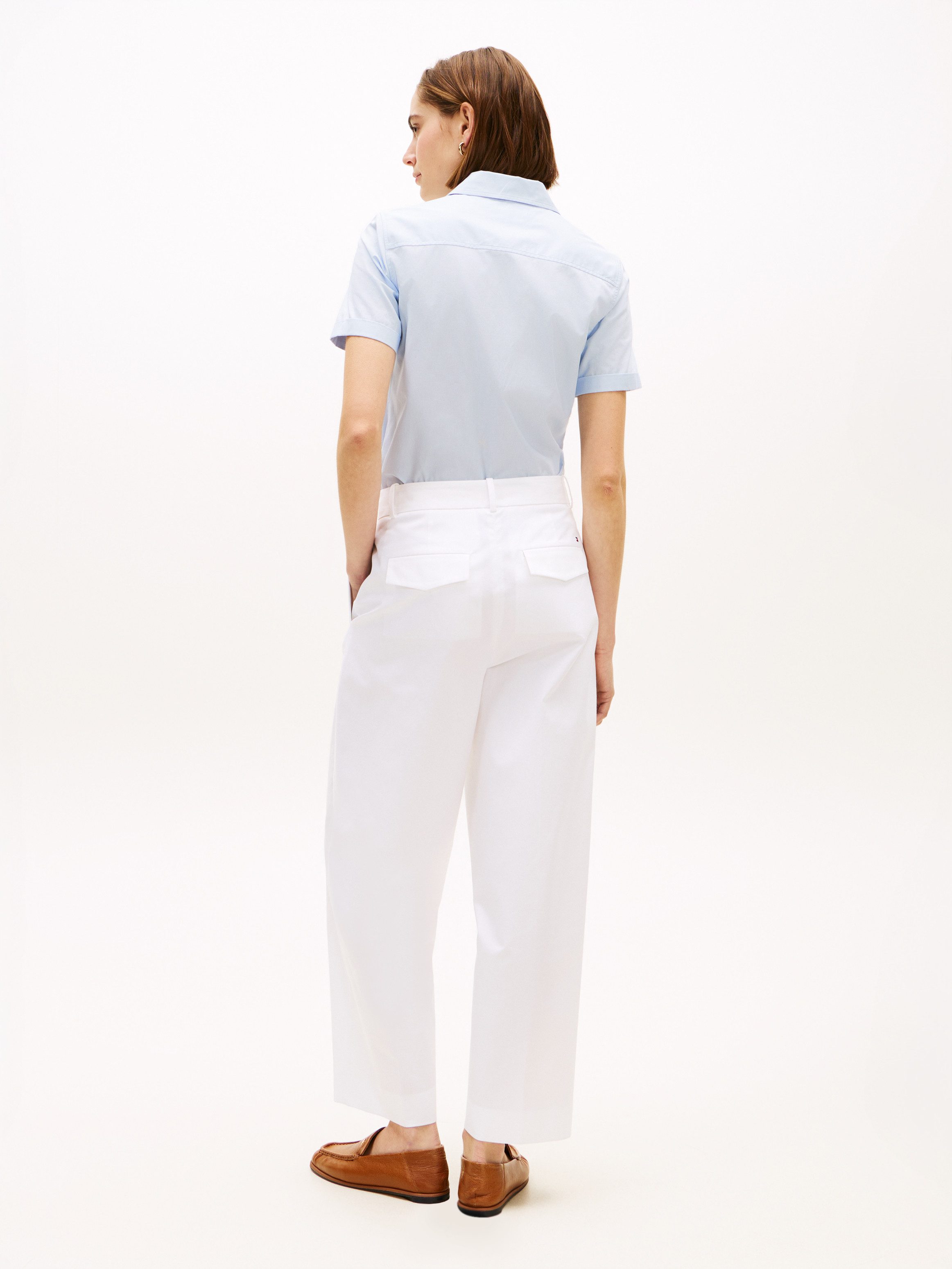 Tommy Hilfiger Chinohose COTTON BARREL PLEATED CHINO Baumwollmix, Mid Rise, Tapered – Bild 5 von 5