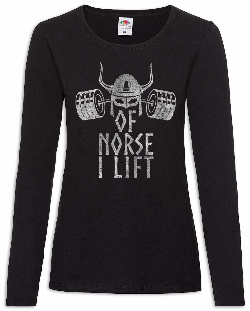 Langarmshirt Of Norse I Lift Damen Langarmshirt Thors Hammer Mjölnir Body Building