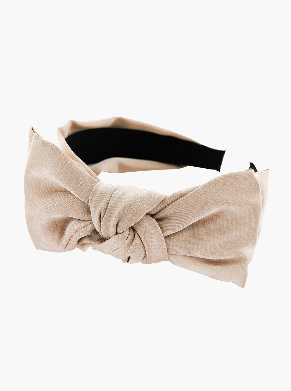 axy Haarreif Haarreif mit große Doppel Schleife aus Satin 16 cm x 7,5 cm, Vintage Damen Haareifen Haarband