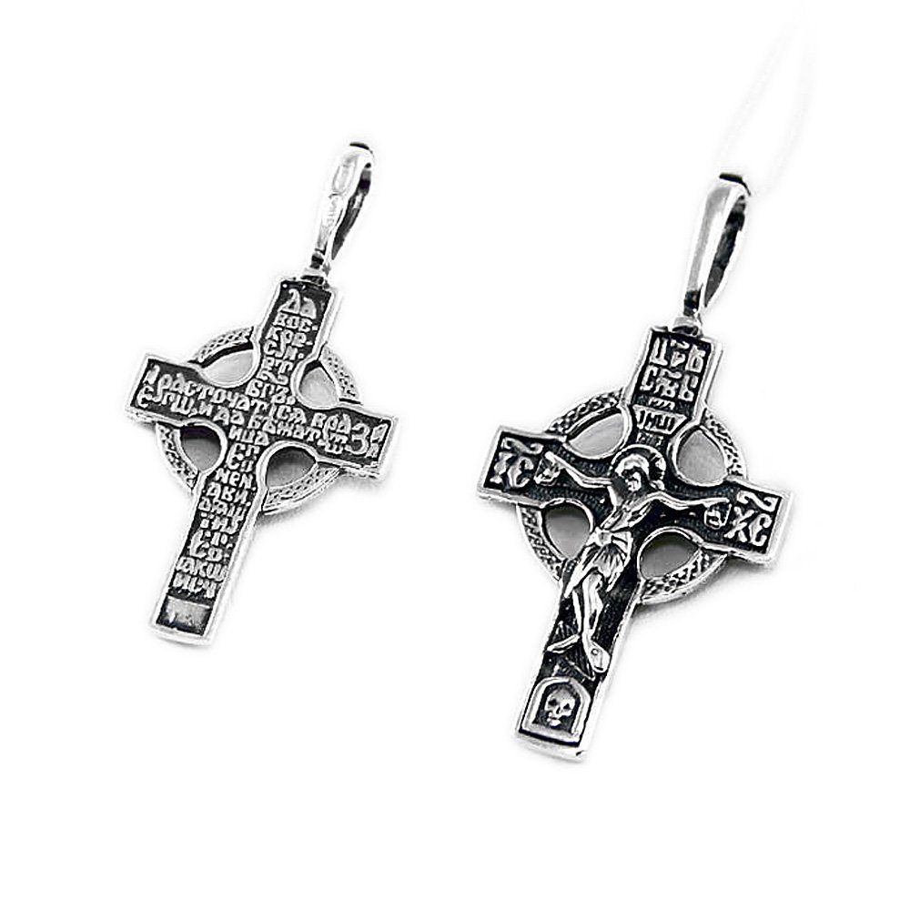 Kreuzanhänger Kettenanhänger Jesus Kreuz 925 Silber Orthodoxe An