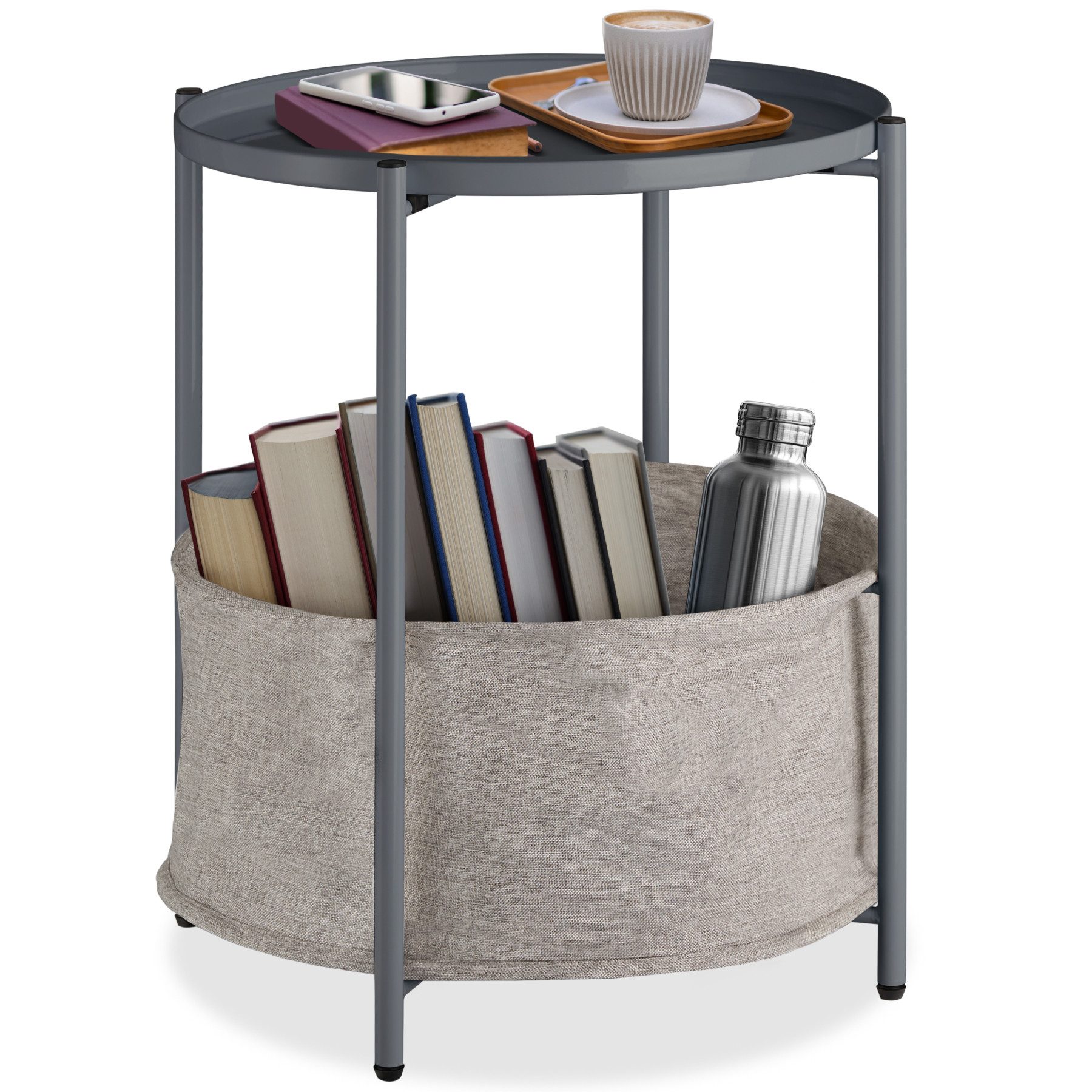 tectake Beistelltisch Couchtisch Canterbury 45,5x45,5x53cm (1-St., günstig online kaufen