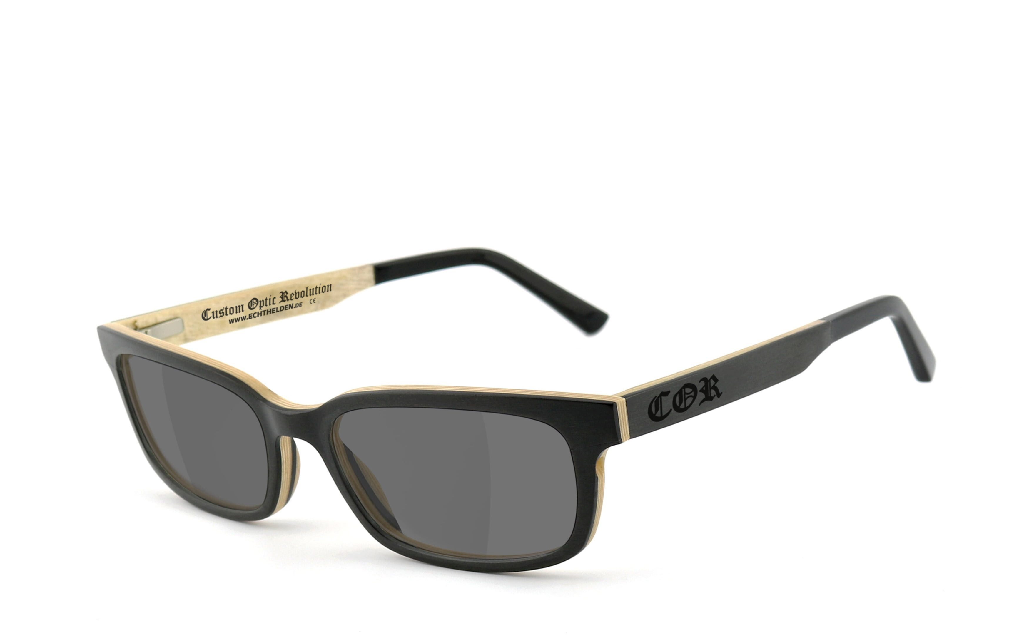 COR Sonnenbrille 019 Holzbrille selbsttönend polarisierende Gläser