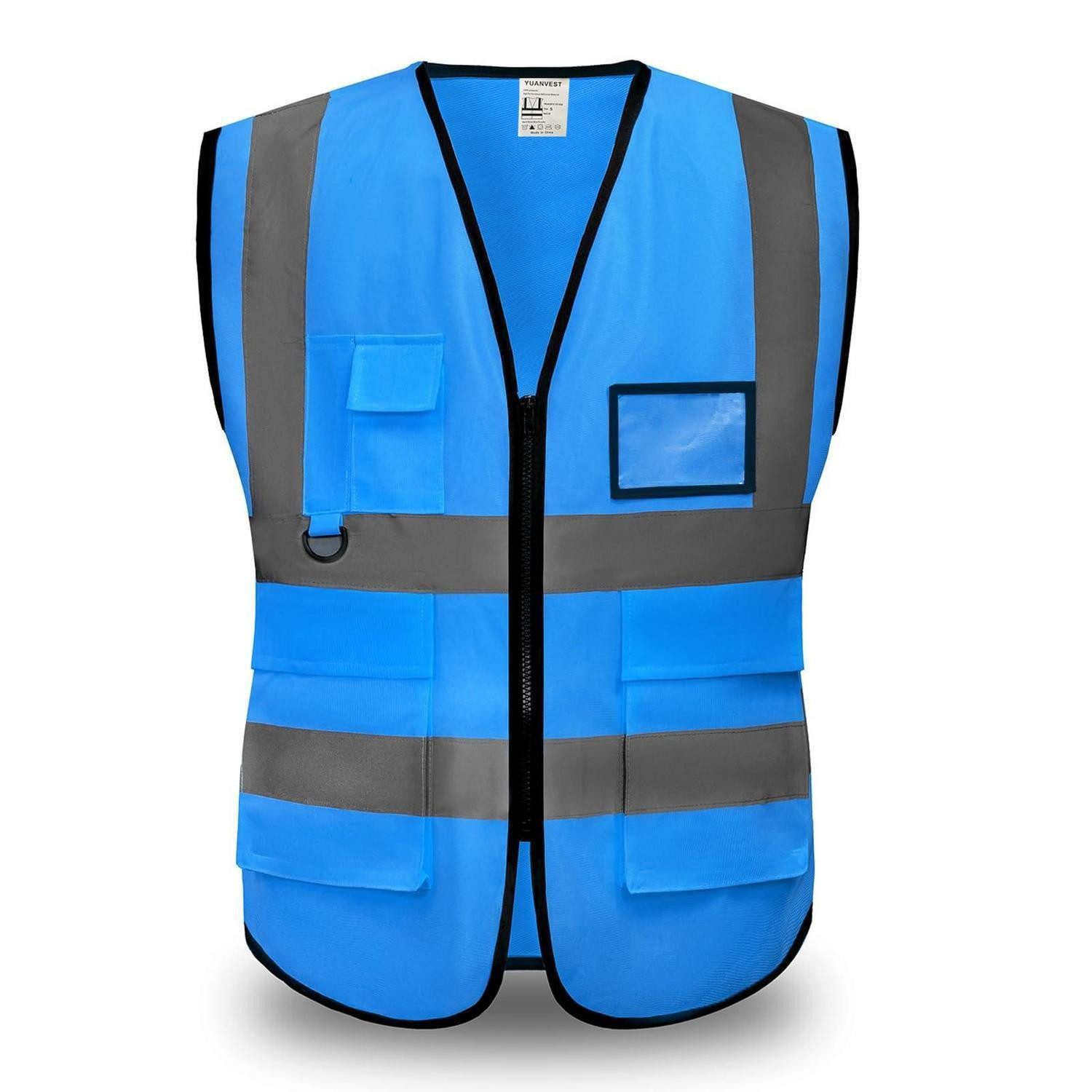 LuxusKollektion Warnweste Sicherheitsweste, Blau