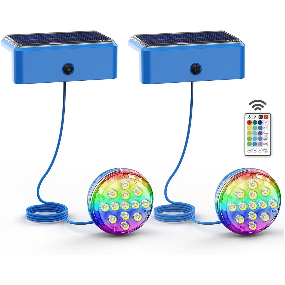 QUBEBU Pool-Lampe Solar LED Poollicht, RGB günstig online kaufen