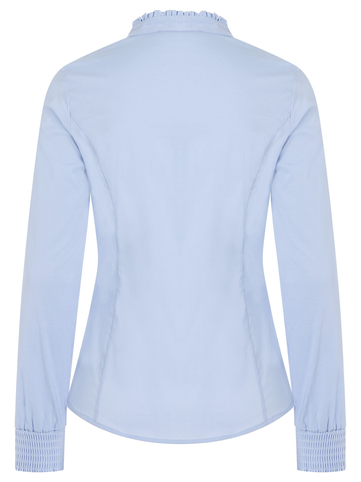 MORE&MORE Langarmbluse Stretchbluse, Rüschenkragen