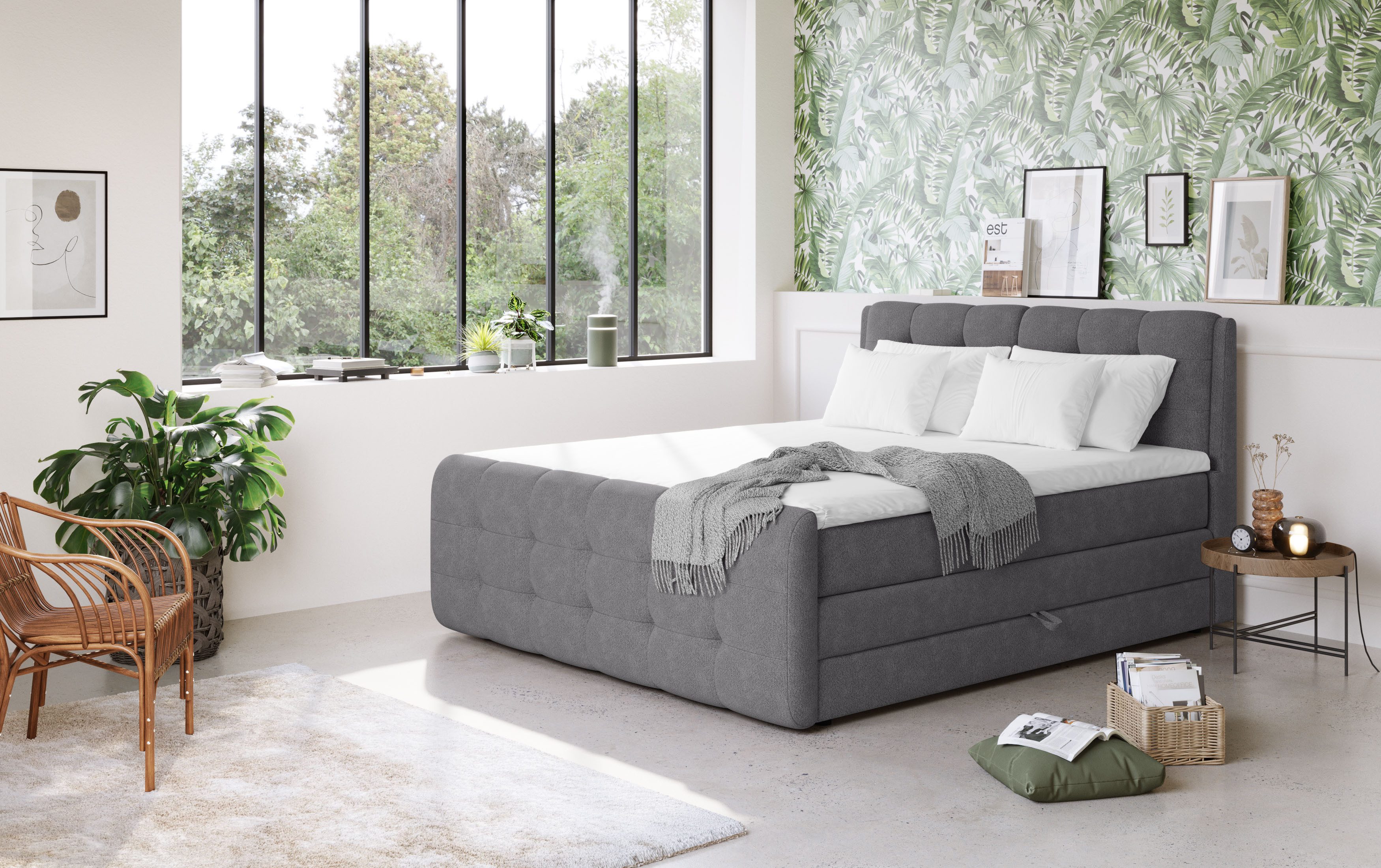 COTTA Boxspringbett Fort mit Bettkasten, inkl. Topper, erhältlich in verschiedenen Breiten (160cm, 180cm & 200cm)