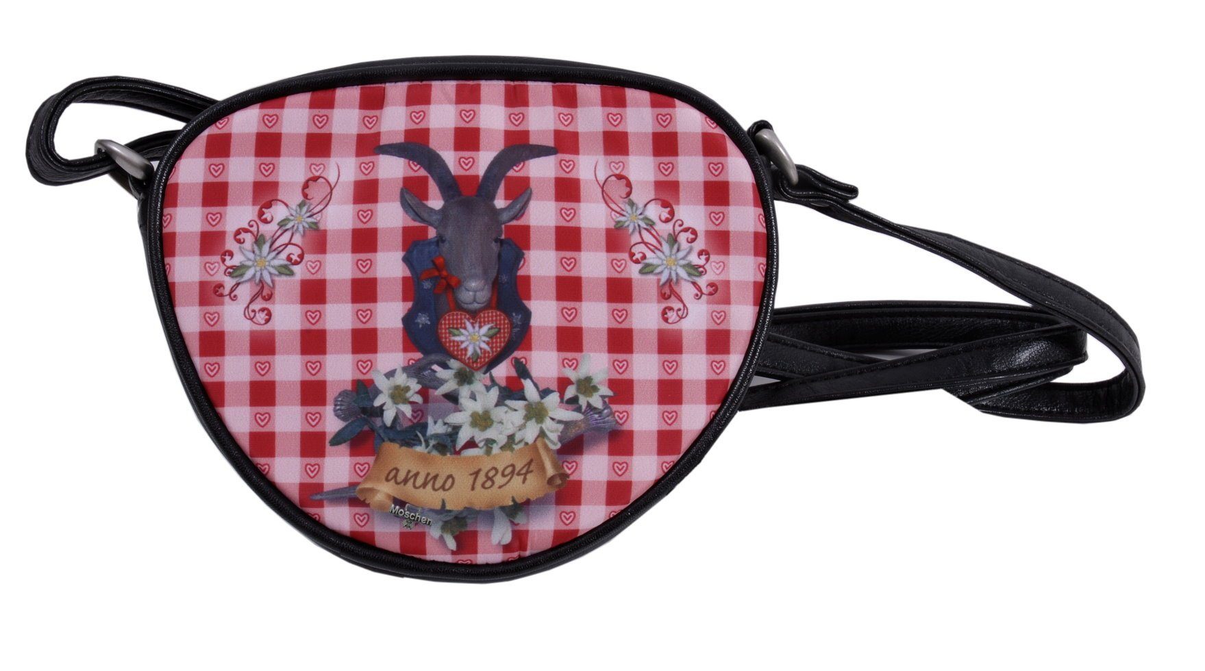 Moschen-Bayern Trachtentasche Trachtentasche Dirndltasche Damentasche Handtasche Umhängetasche Geiß, mit abnehmbarem Schulterriemen