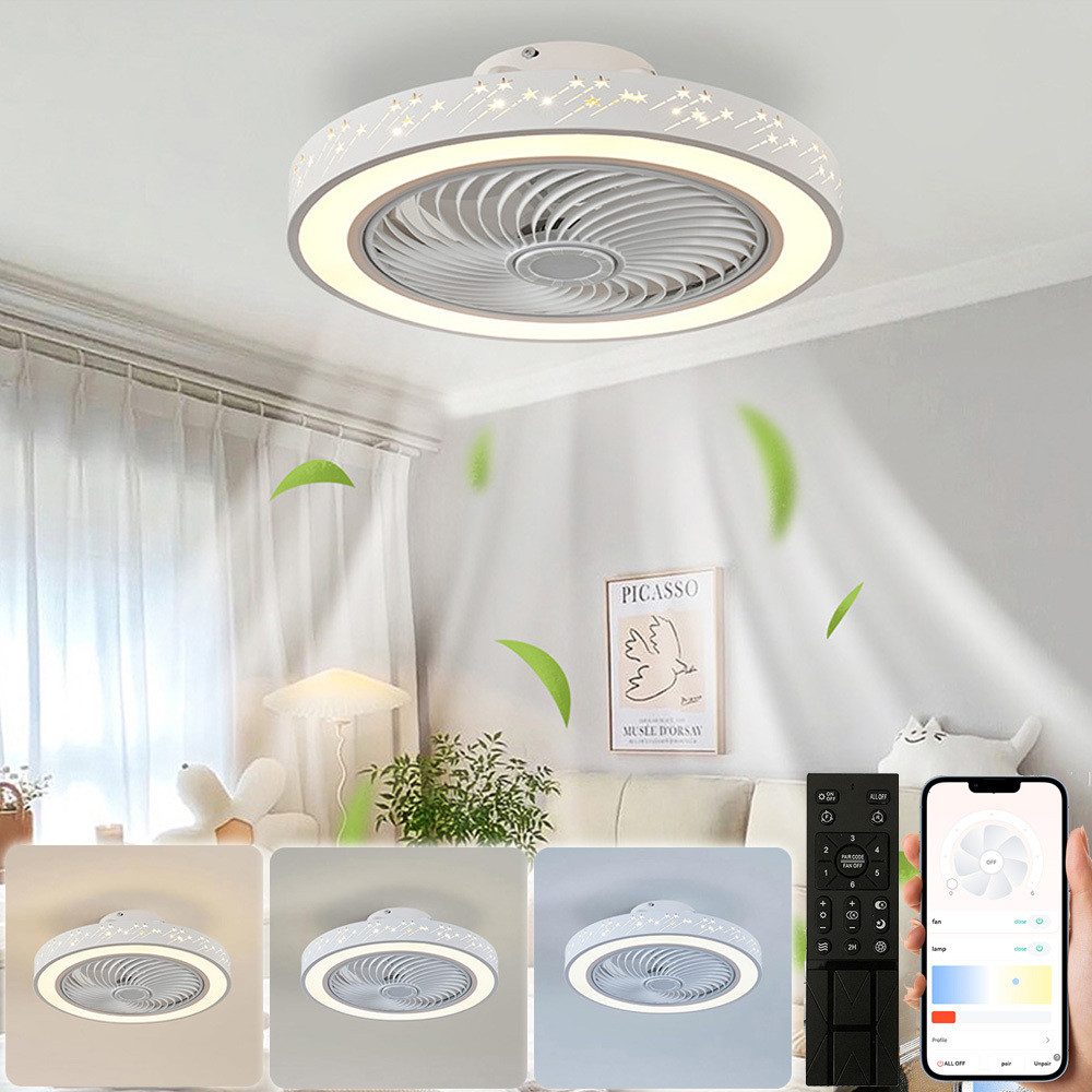 Lapamax Deckenventilator Dimmbar Smart Deckenventilator mit günstig online kaufen