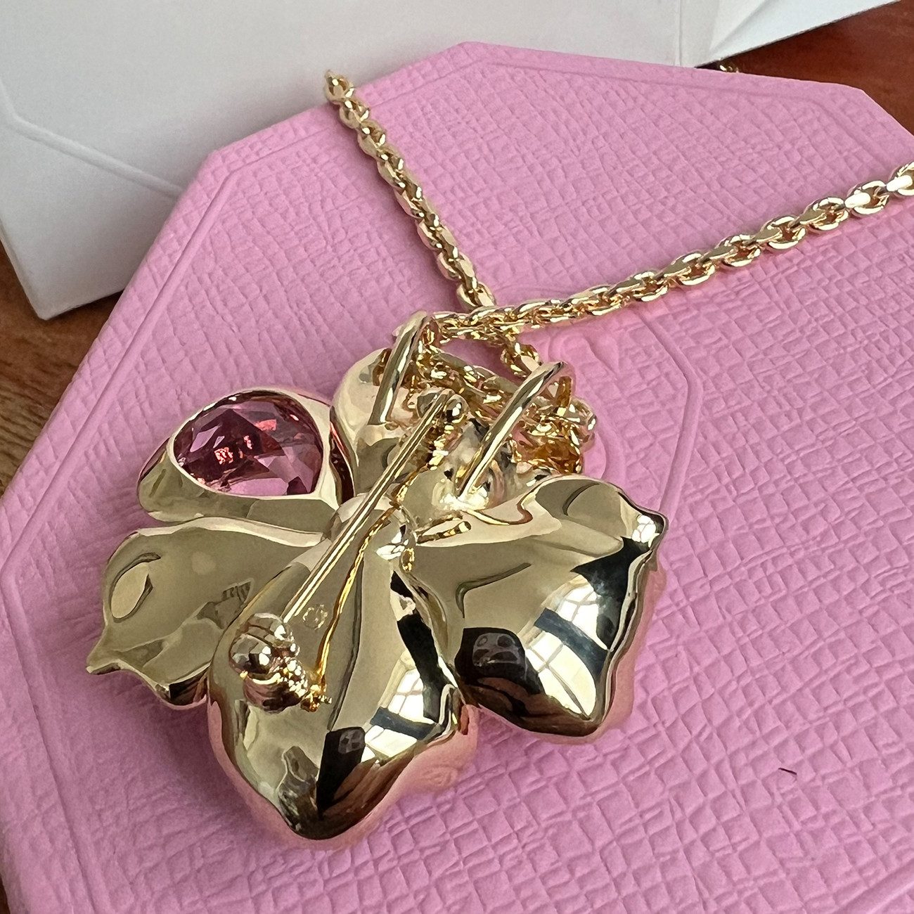 Swarovski Kette mit Anhänger goldfarben...