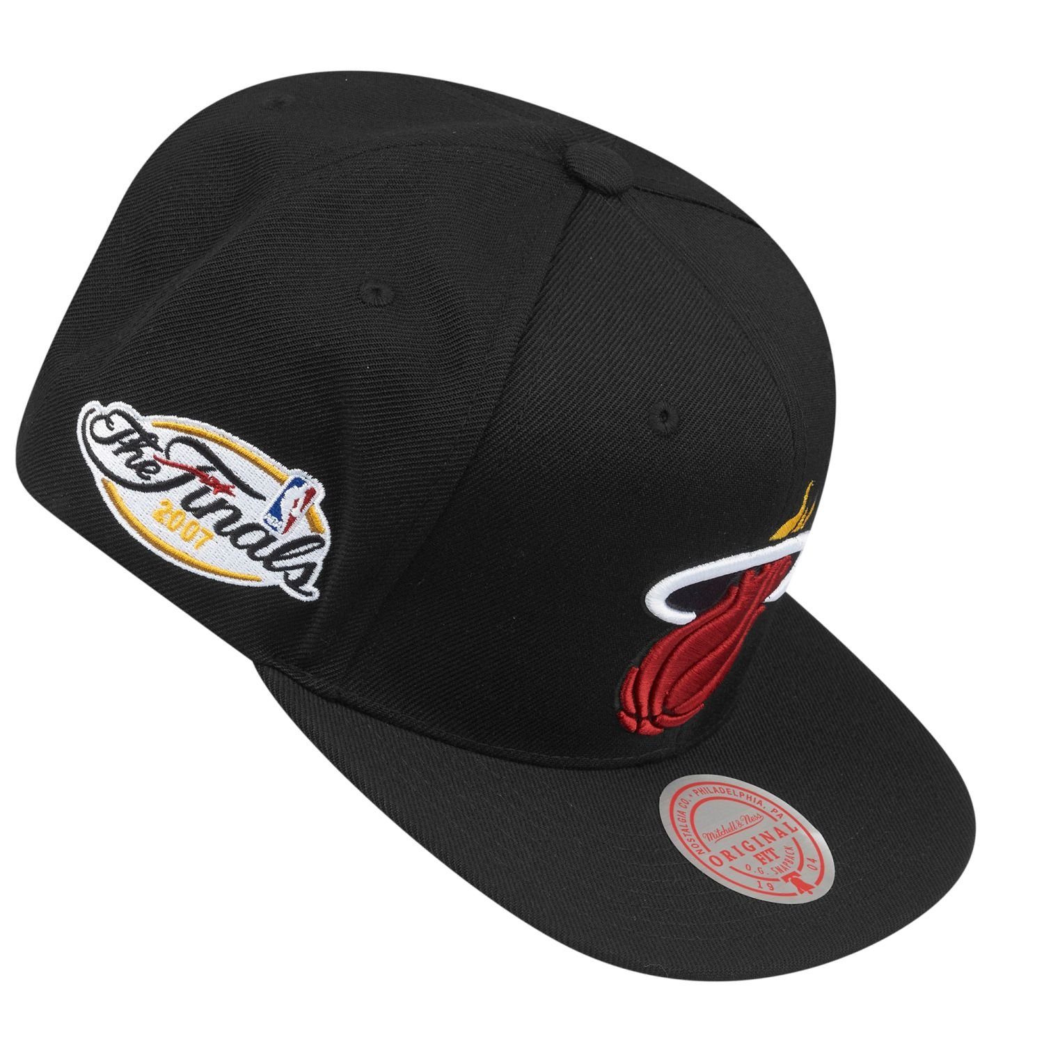 2007 Cap Miami Mitchell Snapback Miami Heat & Heat SPOT Black Ness