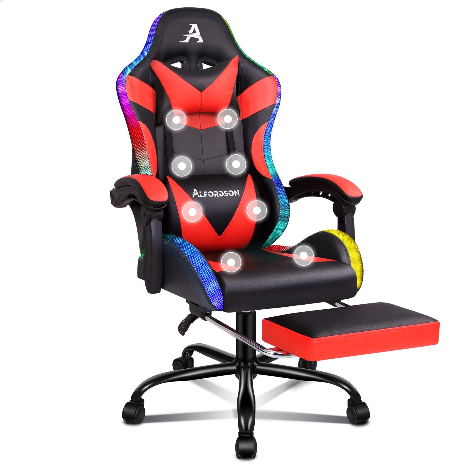 ALFORDSON Gaming-Stuhl Massagestuhl mit LED, ergonomischer günstig online kaufen