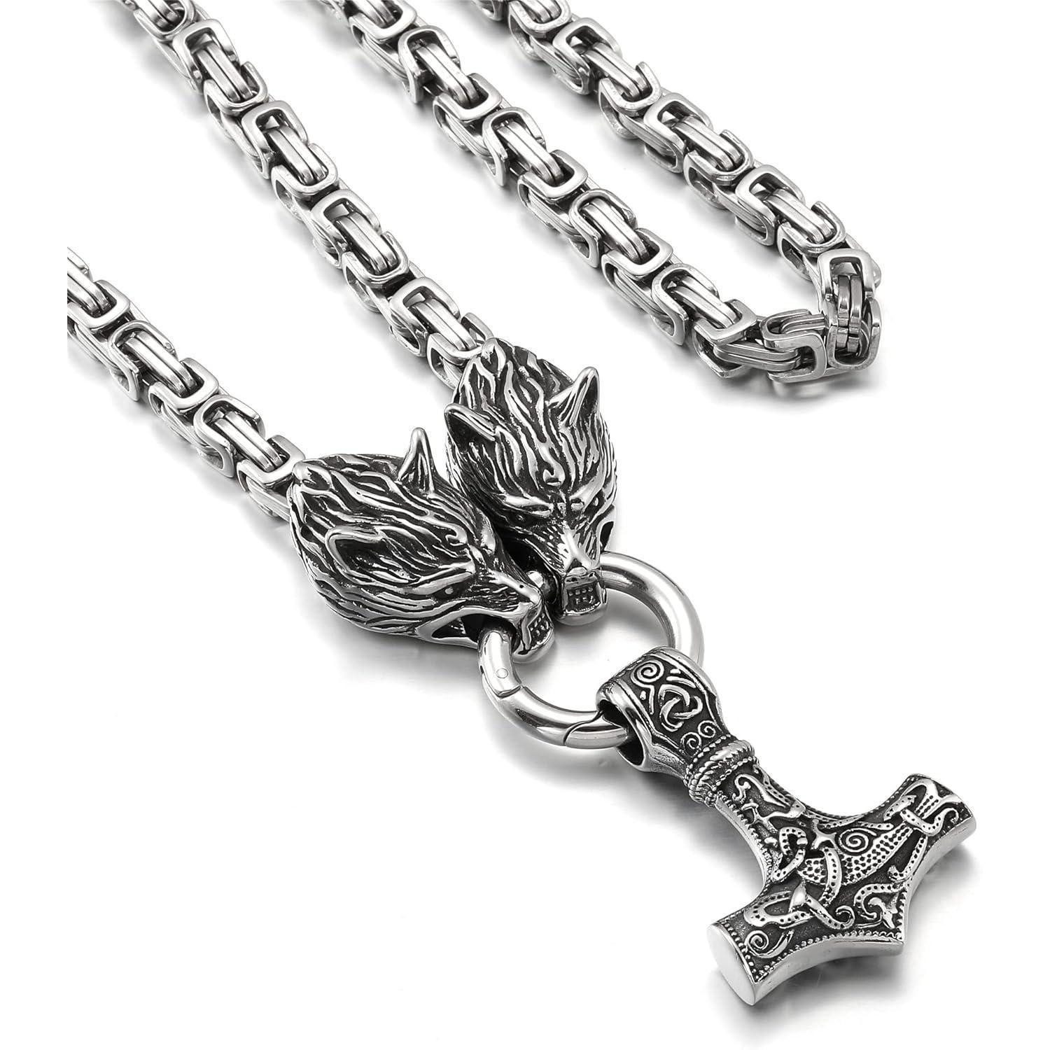 LuxusKollektion Kette mit Anhänger Wikinger Thors Hammer Halskette Edelstah günstig online kaufen