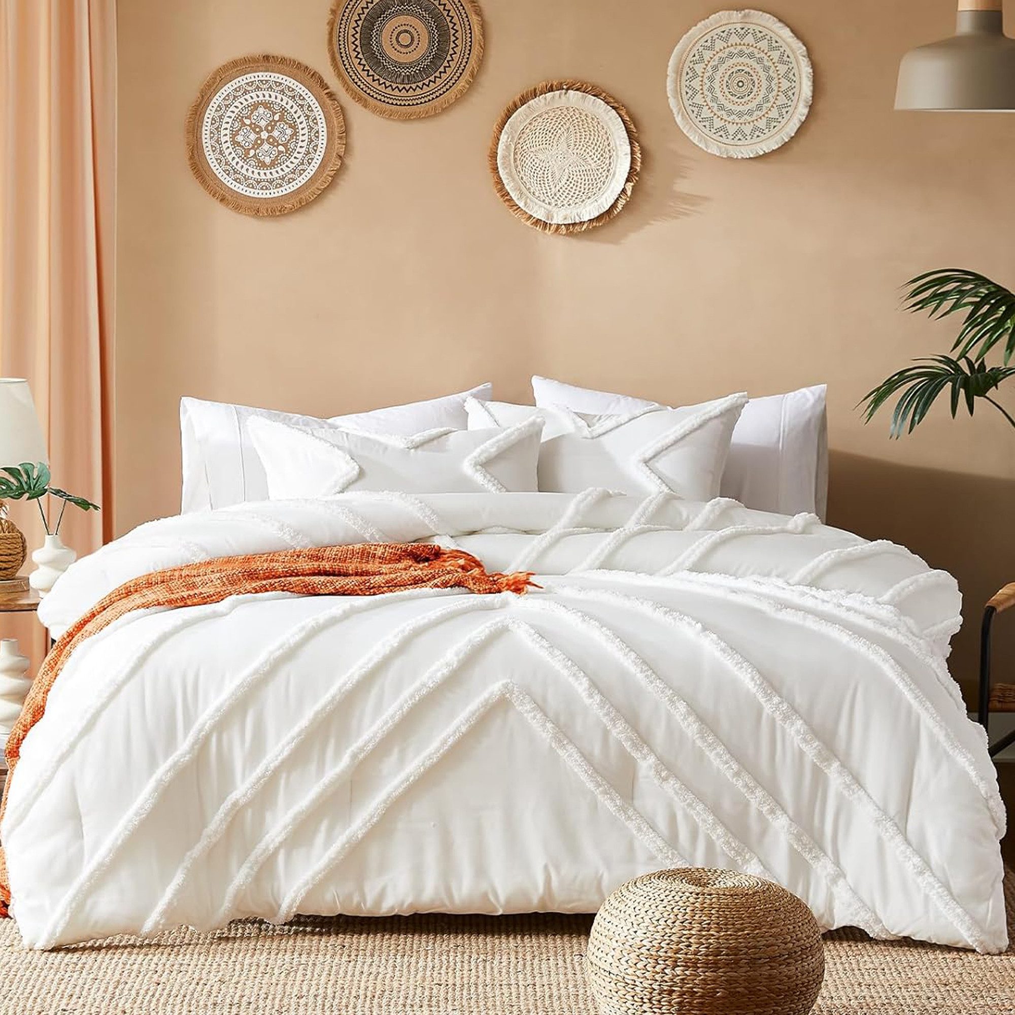 ibettertec Bettwäsche Bettwäsche Getuftet Boho 135x200cm,200x200cm,Stickere günstig online kaufen