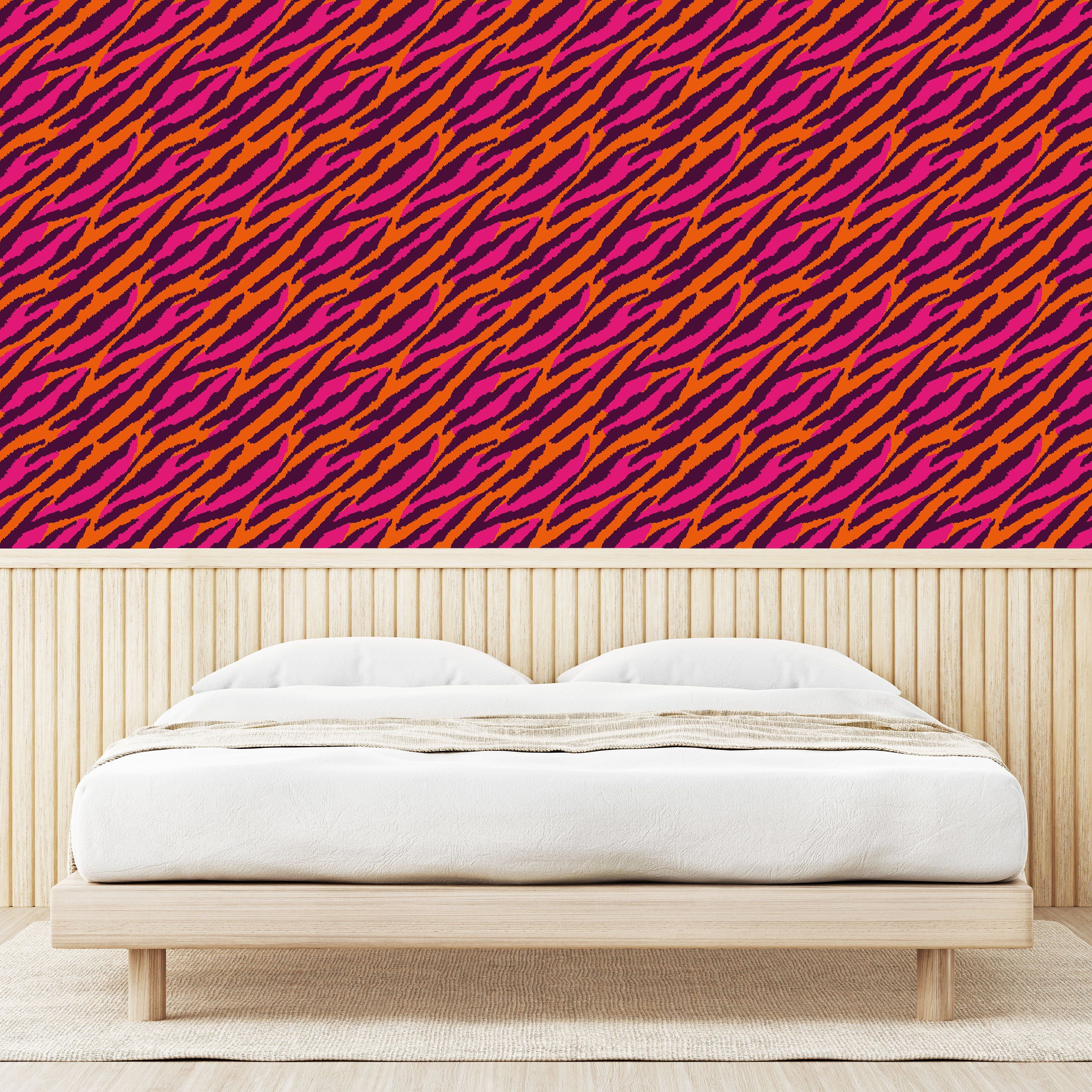 Strokes Vinyltapete Stripes Abakuhaus Küchenakzent, Fortsetzung Wohnzimmer Safari selbstklebendes