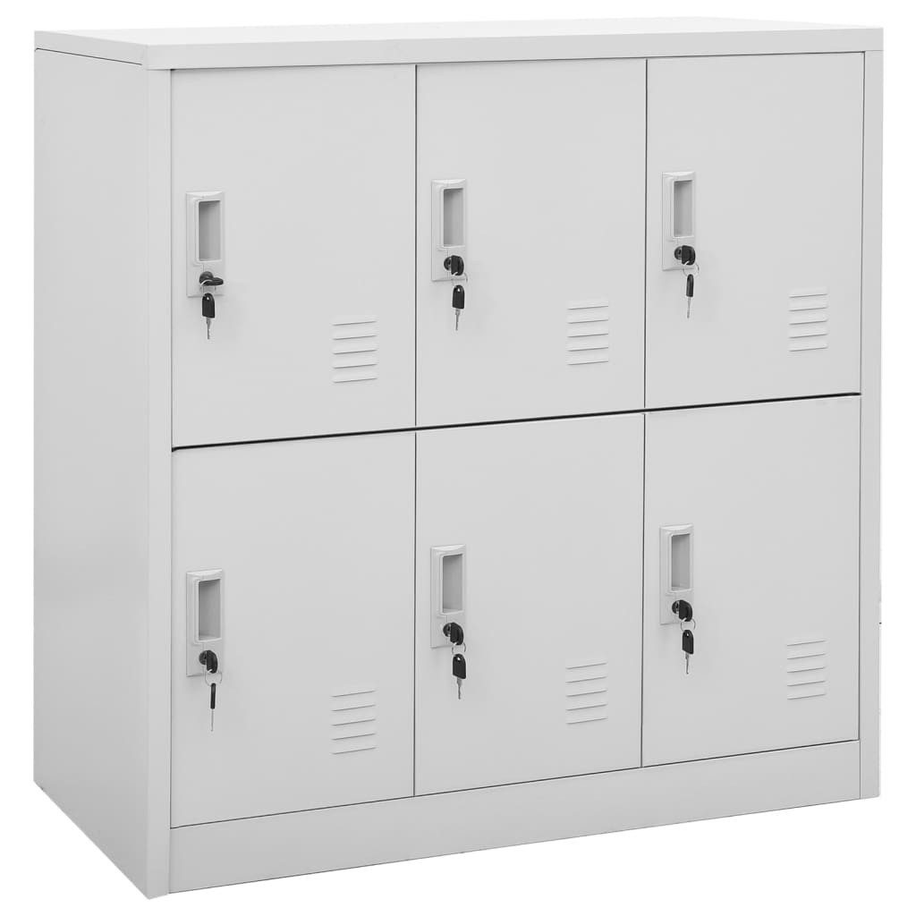 vidaXL Fächerschrank Schließfachschrank Hellgrau 90x45x92,5 cm günstig online kaufen