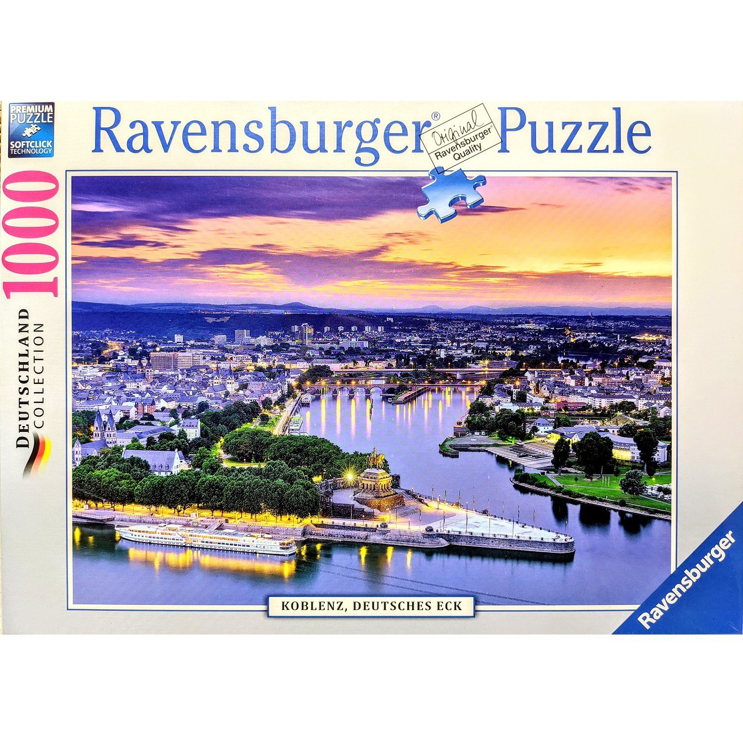 Ravensburger Puzzle Ravensburger - Koblenz: Deutsches Eck, 1000 Teile, 1000  Puzzleteile