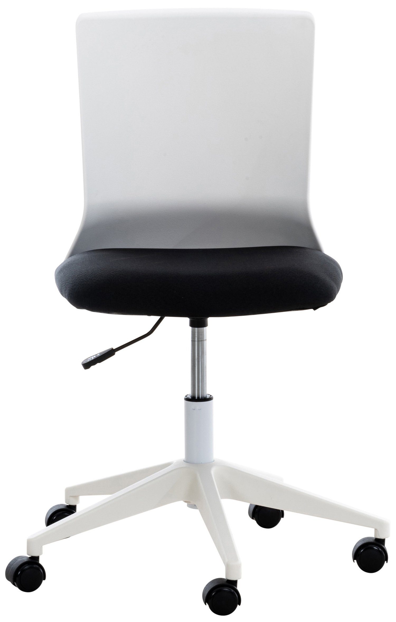 TPFLiving Bürostuhl Apollo mit bequemer weiß Sitzfläche: schwarz drehbar und Rückenlehne Stoff Gestell: höhenverstellbar - Kunststoff Chefsessel, 360° Bürostuhl - XXL), Drehstuhl, (Schreibtischstuhl
