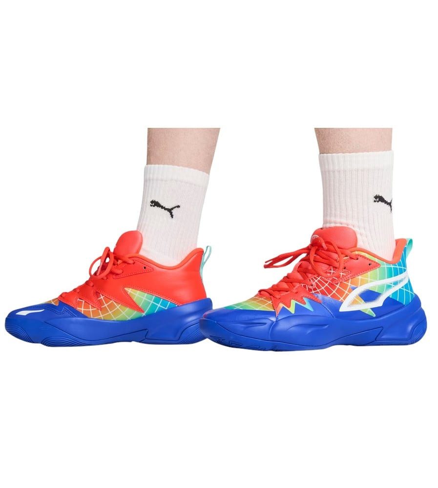 PUMA Hallen-Indoorschuhe Genetics Marcus Smart (Basketball) blau/bunt Badmintonschuh