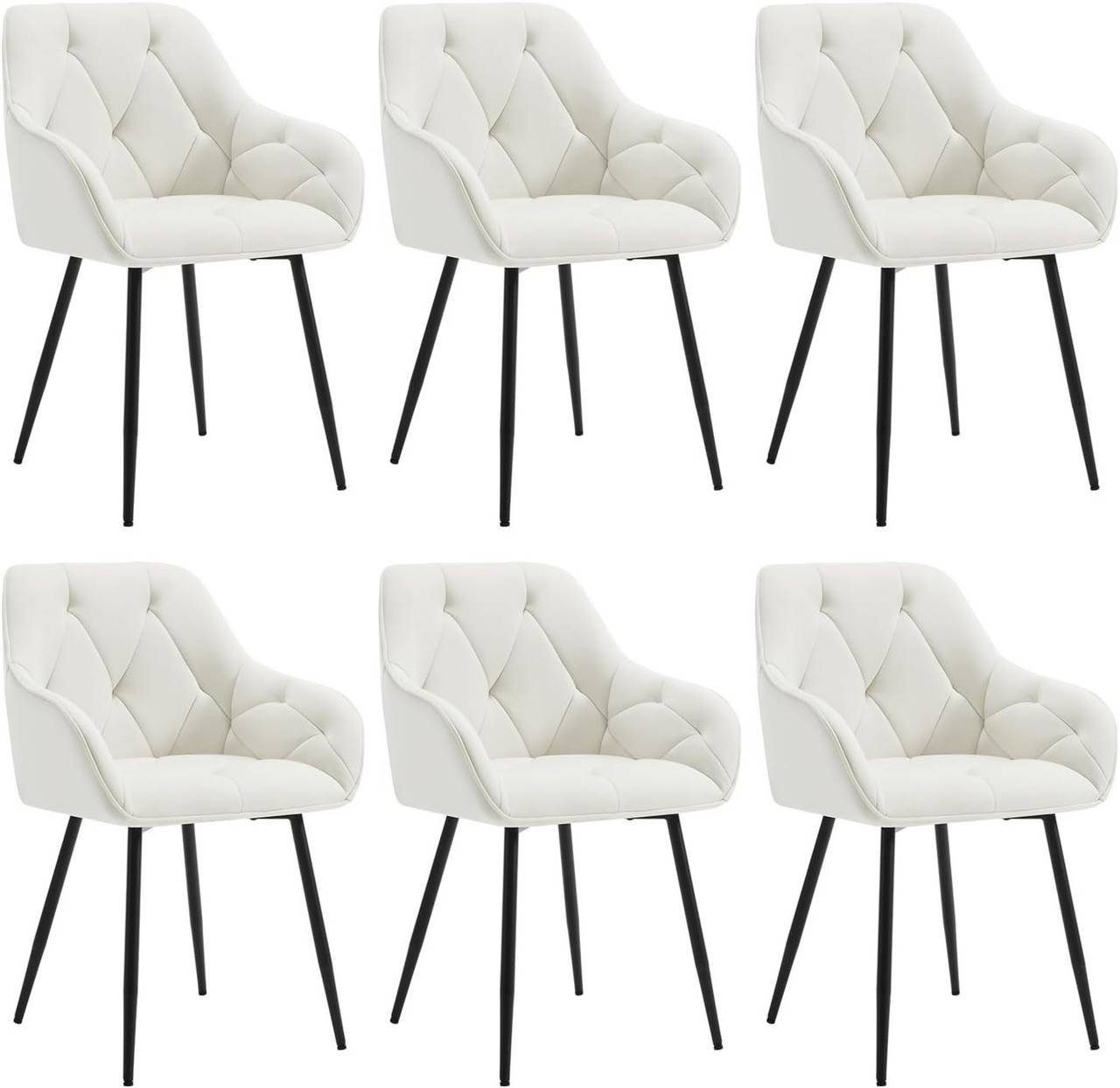 Woltu 4-Fußstuhl (Set, 6 St), Esszimmerstühle ergonomischer aus Samt günstig online kaufen