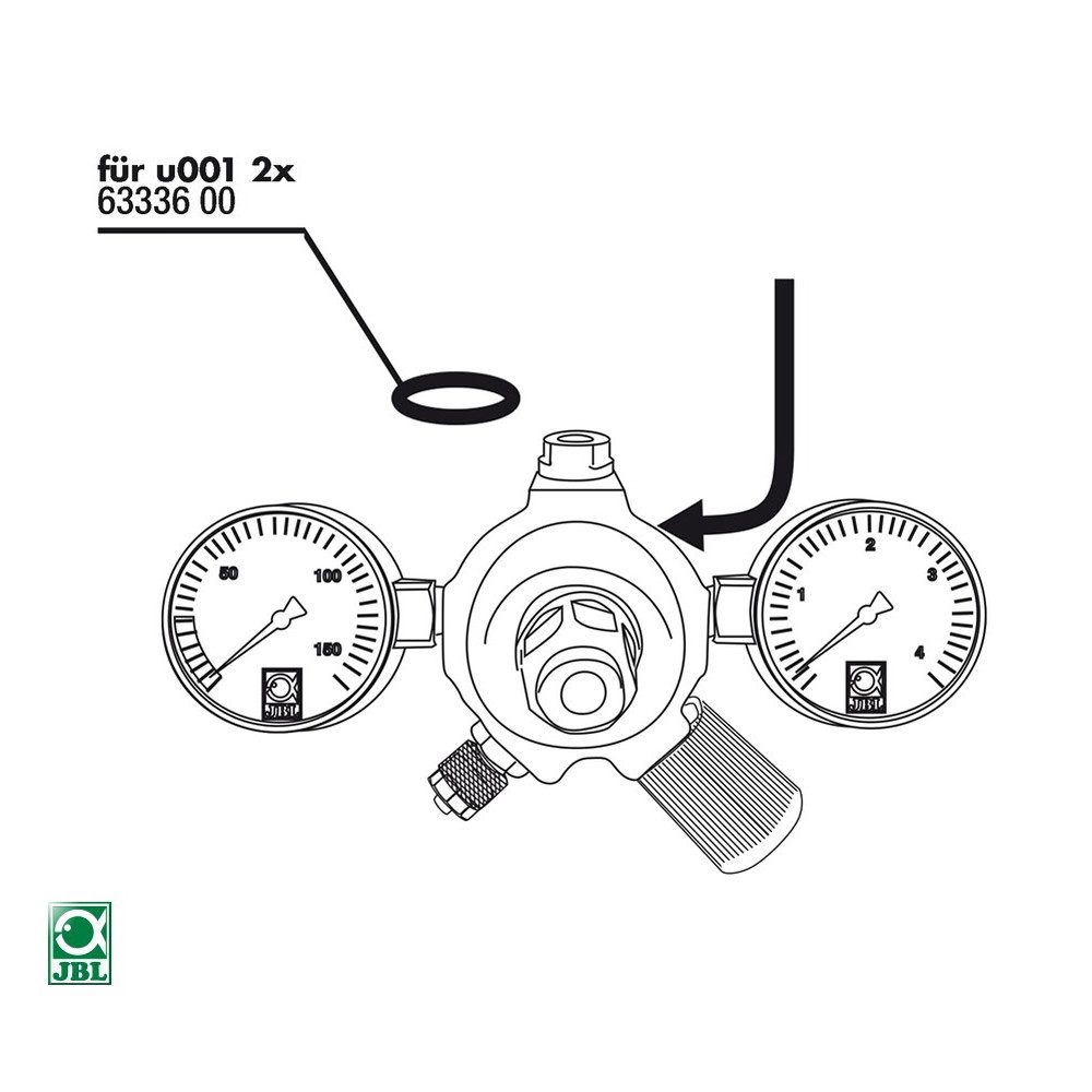 JBL GmbH & Co. KG CO2-Pumpe Ersatzteil 2x Dichtung für ProFlora u001