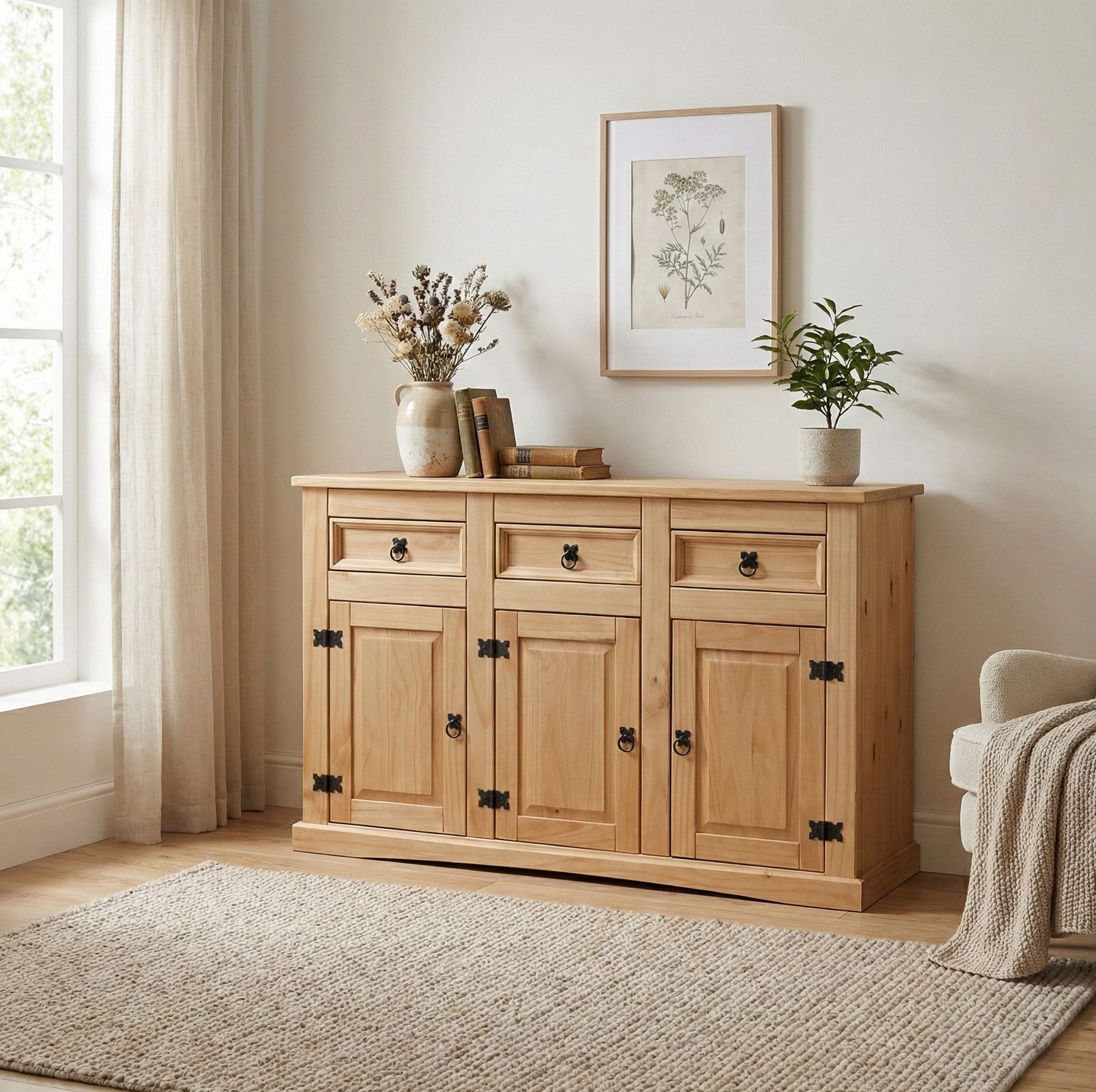 ebuy24 Sideboard New Mexico Sideboard Breite 132 cm, Höhe 84 cm mit