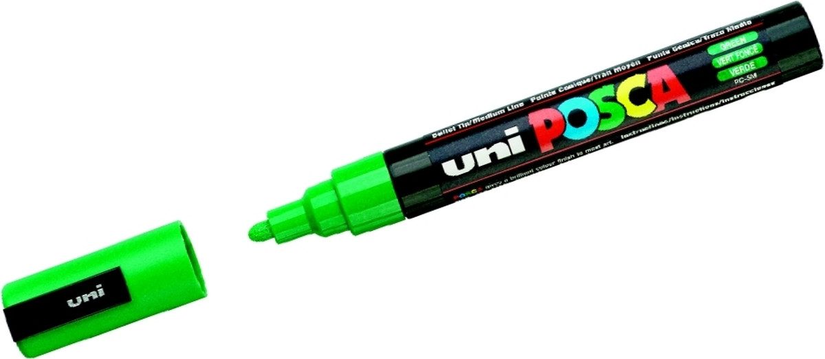 Faber-Castell Permanentmarker Marker UniPosca Strich: 1,8-2,5 mm grün (6 Stück)