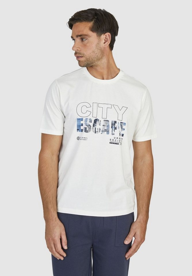 HECHTER PARIS T-Shirt mit Rundhalsausschnitt, Hochwertiger, weicher  Baumwollstoff