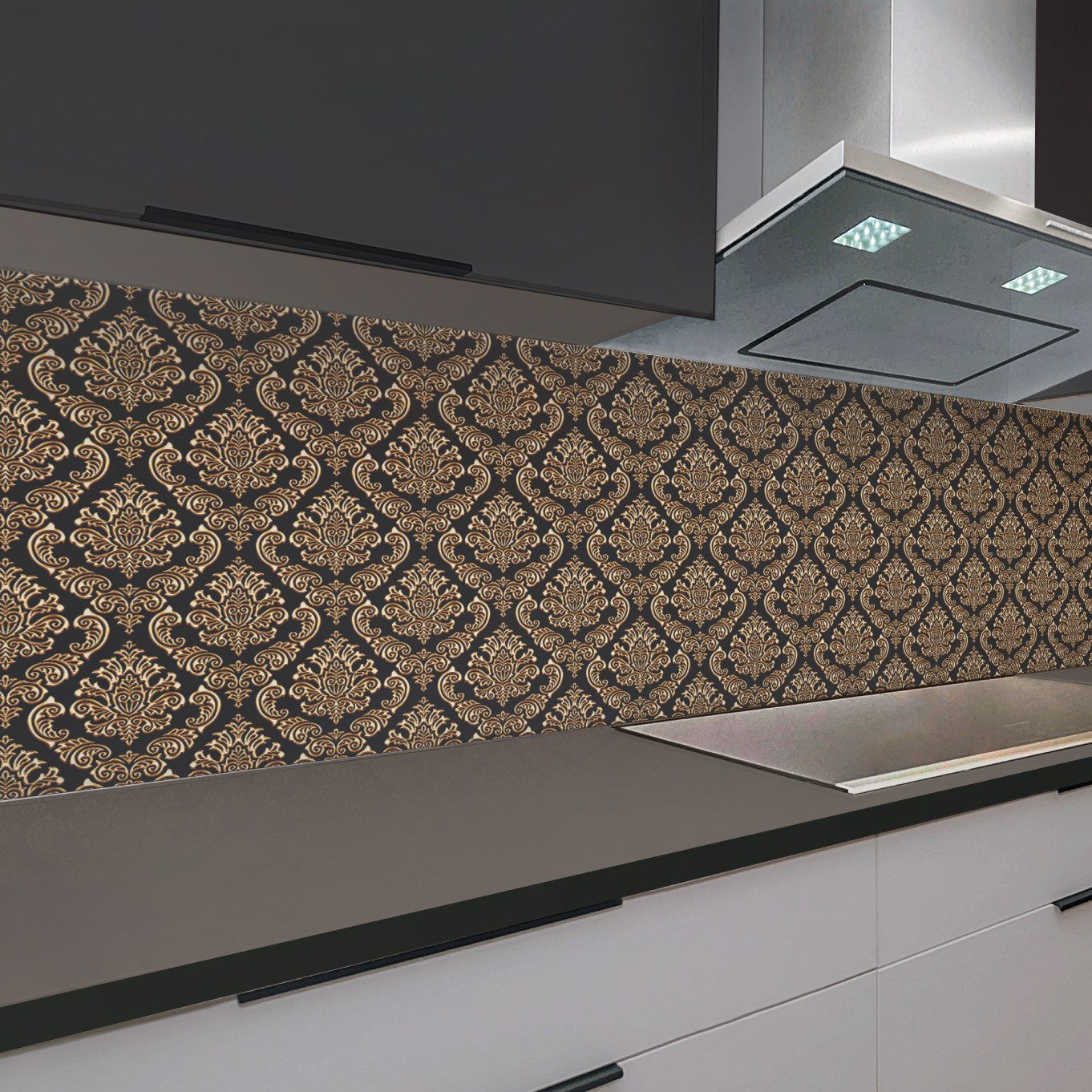 Rodnik Küchenrückwand Barock, monolithische ABS-Platte mit Direktdruck, formstabil und langlebig