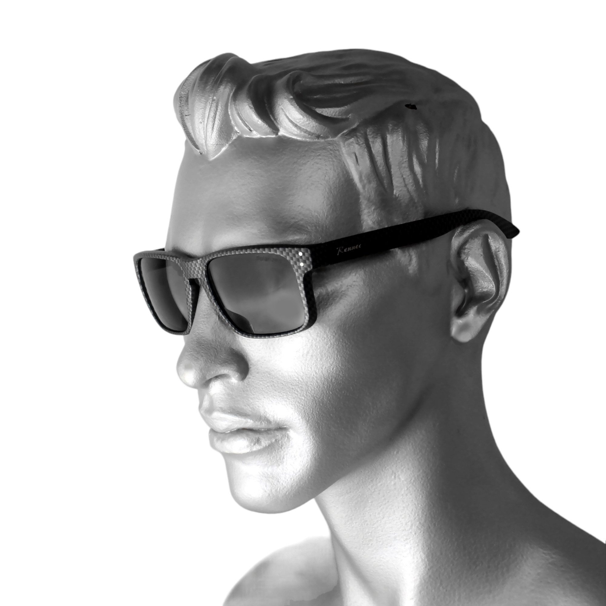 Rennec Sonnenbrille (1x Markenbrille in Carbon Optik mit Brillenbeutel) Pol günstig online kaufen