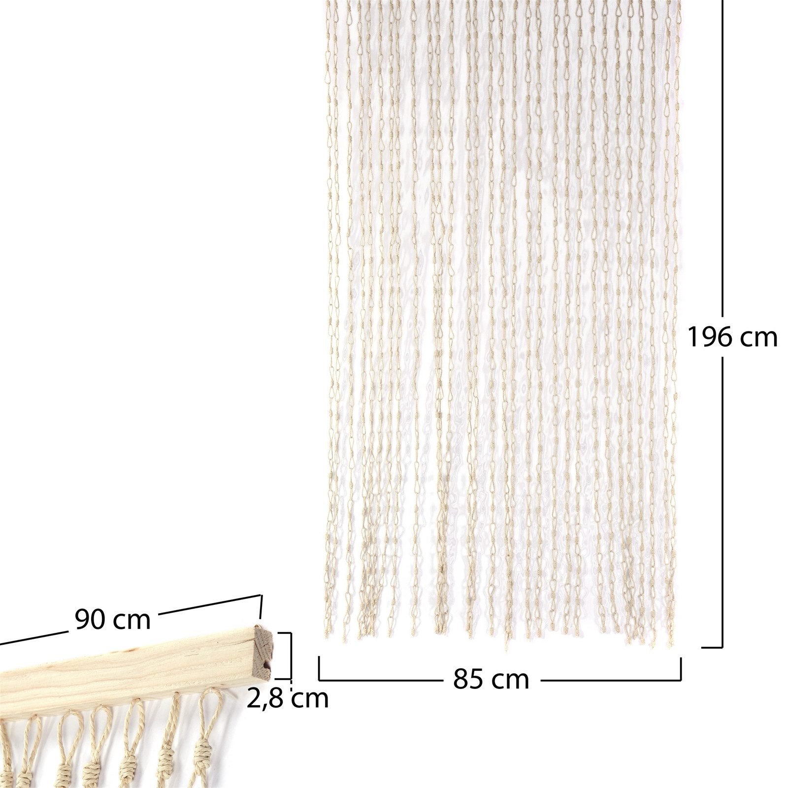 CREEDWOOD Paravent TÜR VORHANG "RIVER", 200cm, günstig online kaufen