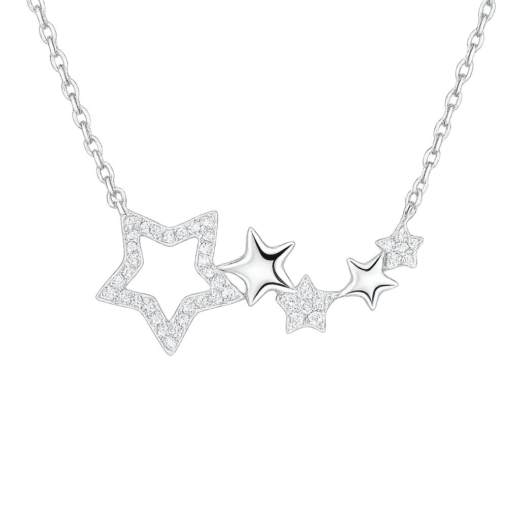 Impala Collier Feine Sternen Halskette aus 925er Silber – filigranes Design günstig online kaufen