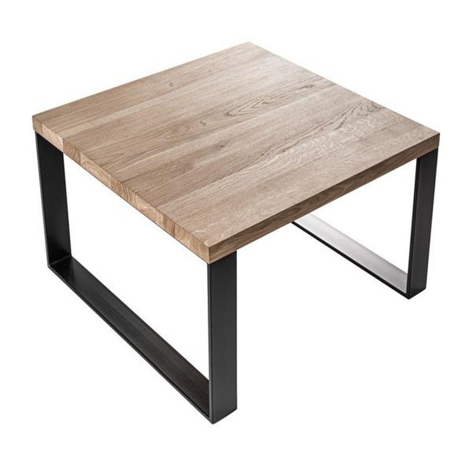 Xlmoebel Couchtisch Moderner quadratischer Tisch mit Holzplatte und Metallgestell (Packung), Made in Europa