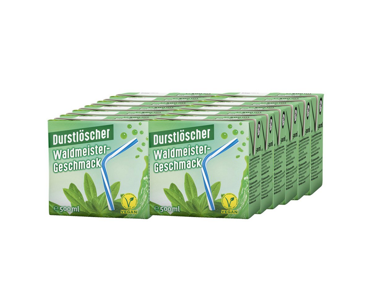 DURSTLOESCHER Softgetränk, Durstlöscher Waldmeister Fruchtsafterfrischungsgetränk 500ml 12er Pack