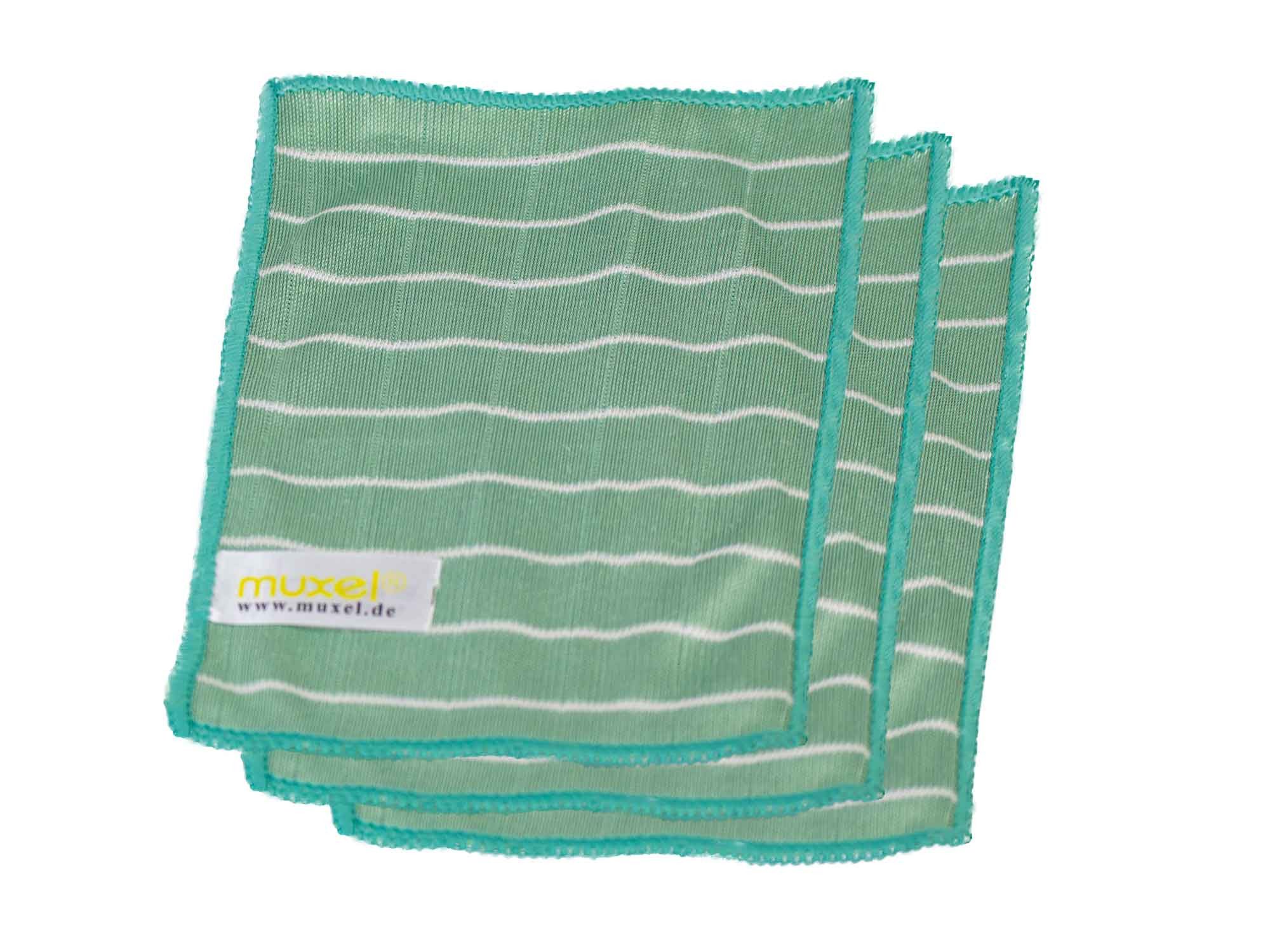 Muxel Brillenputztuch Microfaser Reinigungstücher Bambus Brillen u. Handy Reinigungstuch (66% Polyester / 18% Viskose aus Bambus/ 16% Polyamid, 40)
