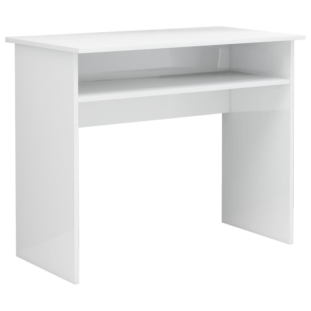 | Hochglanz-Weiß cm 90x50x74 vidaXL Schreibtisch Hochglanz-Weiß Holzwerkstoff Schreibtisch Hochglanz-Weiß
