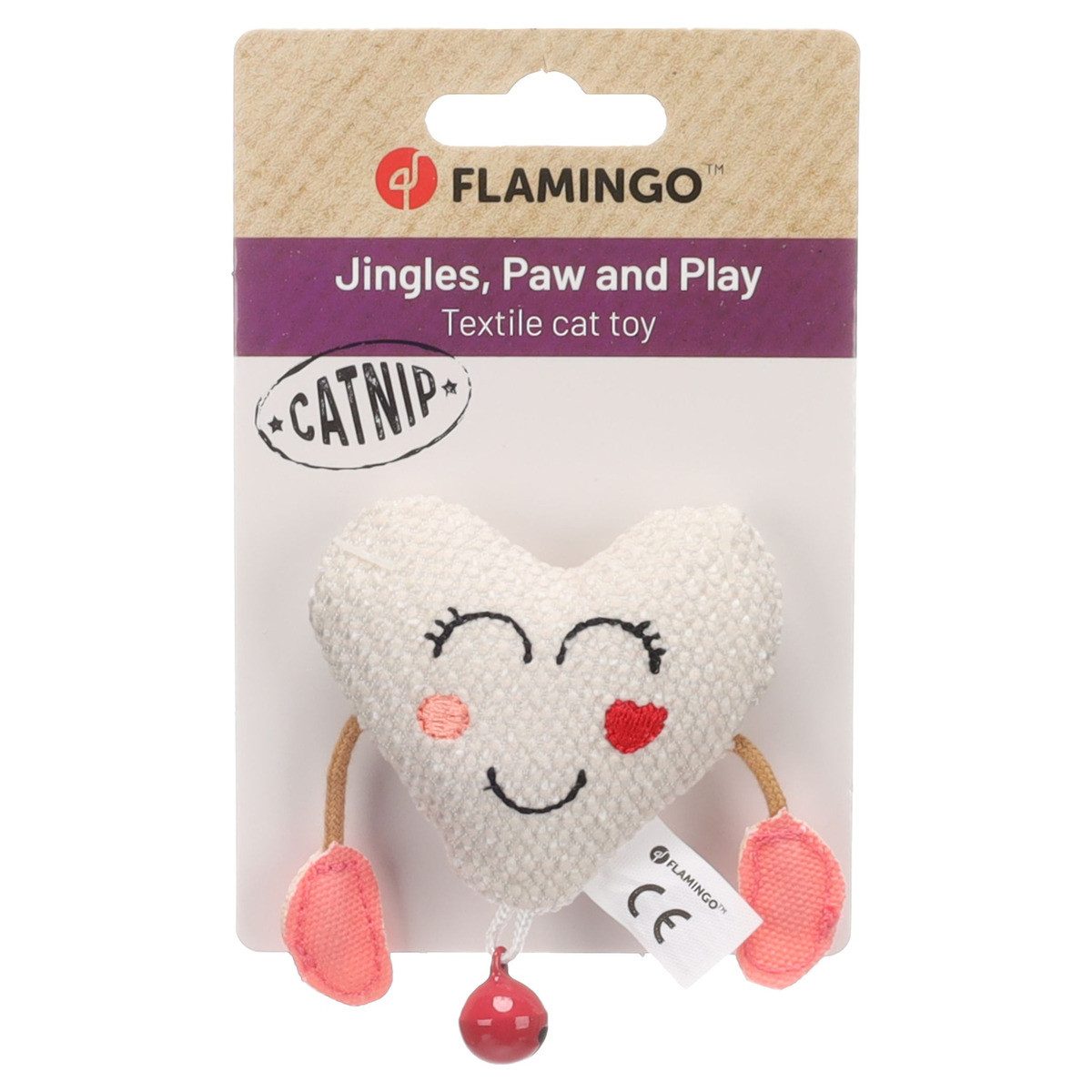 Flamingo Tierkuscheltier Katzenspielzeug Lovu Herz beige günstig online kaufen