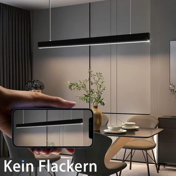 Nettlife LED Pendelleuchte Esstisch Hängelampe Dimmbar mit Fernbedienung, Höhenverstellbar, LED fest integriert, 3000-6500, für Schlafzimmer Wohnzimmer Esszimmer