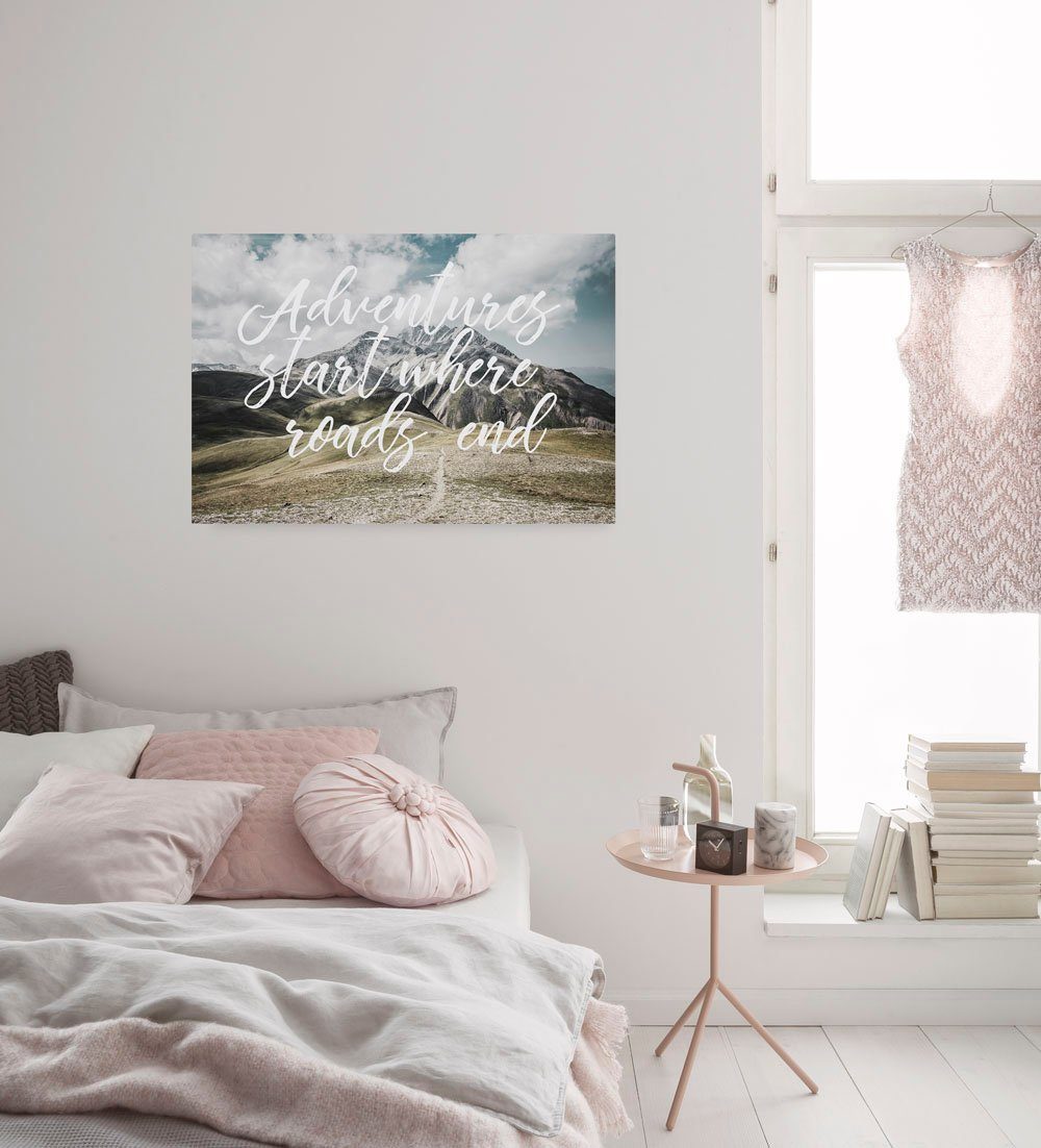 Komar Leinwandbild Starting Now - Größe 60 x 90 cm, Natur (1 St), Keilrahmenbild mi Echtholzrahmen