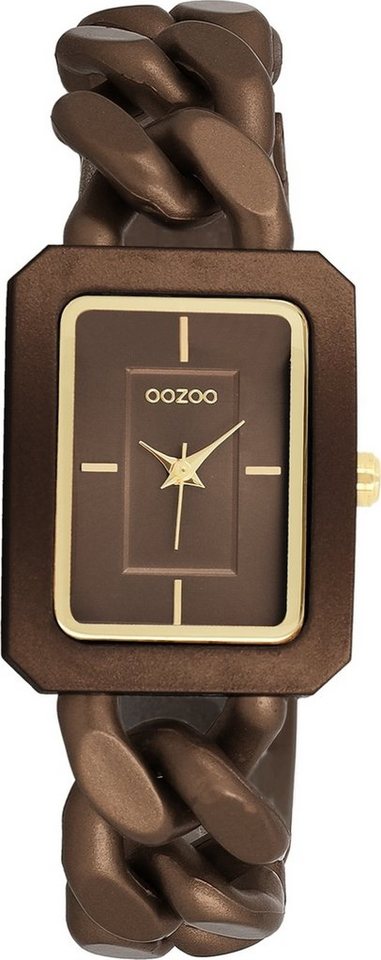 OOZOO Quarzuhr Oozoo Damen Armbanduhr Timepieces Analog, Damenuhr  rechteckig, groß (ca. 31x24mm) Kunststoffarmband, Fashion, Japanisches  Laufwerk