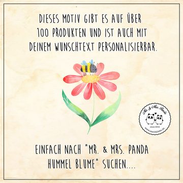 Mr. & Mrs. Panda Tragetasche Hummel Blume - Schwarz - Geschenk, Hummeln, Beuteltasche, Natur, Beut (1-tlg), Lange Tragegriffe