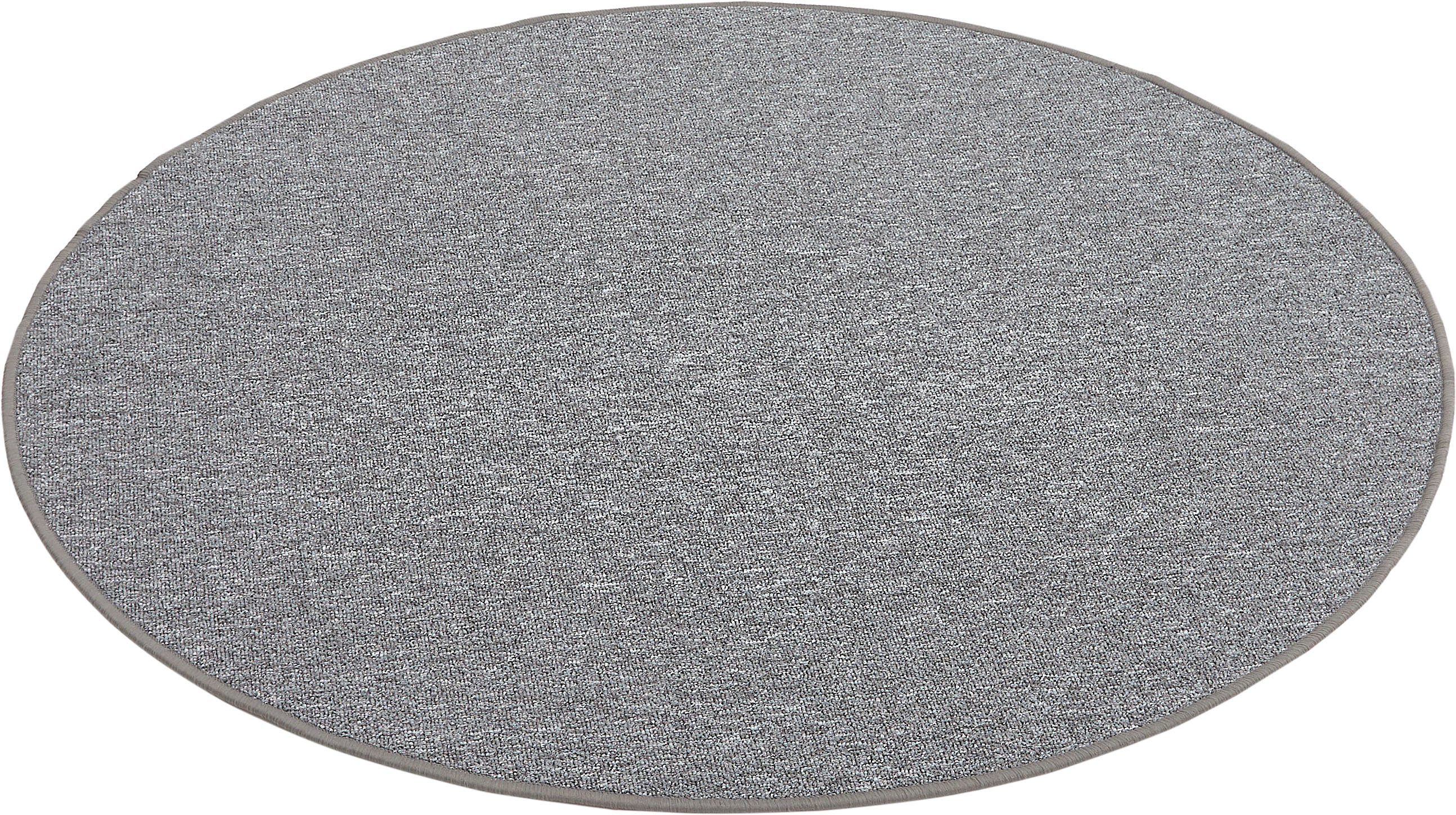 Teppich Luton, Andiamo, rund, Höhe: 5 mm, melierte Optik, ideal im Wohnzimmer & Schlafzimmer grau