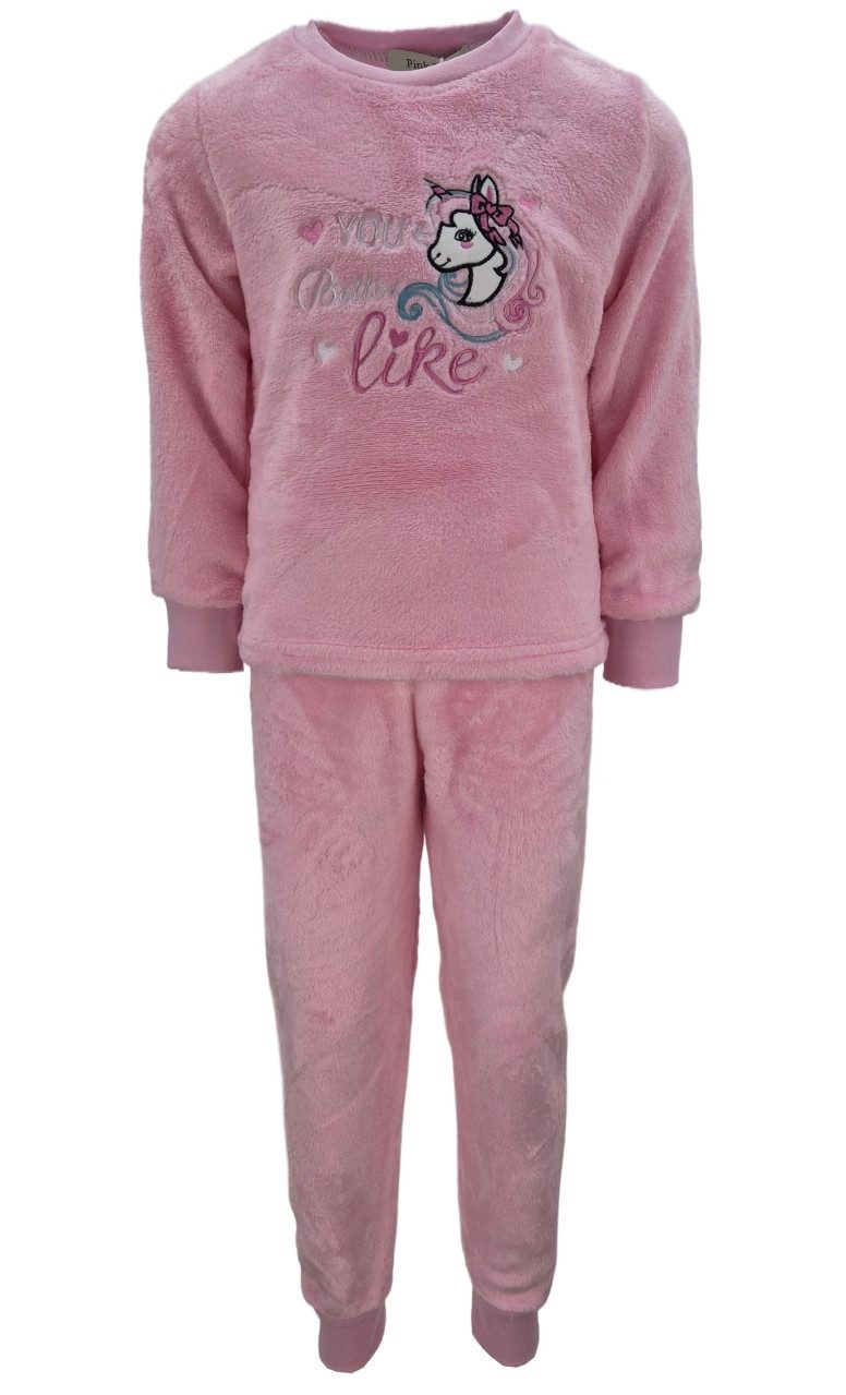 Pyjama Frotee Pyjama Zweiteiler warmer Schlafanzug Hausanzug MH2023e