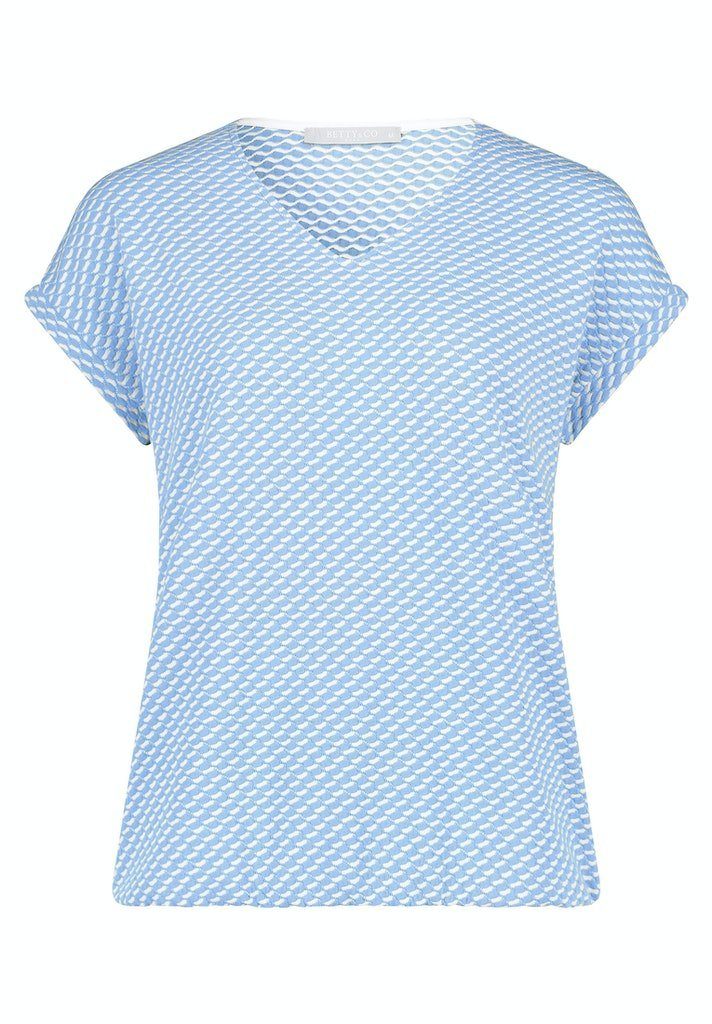 Betty&Co Kurzarmshirt Shirt Kurz 1/2 Arm Blue/White