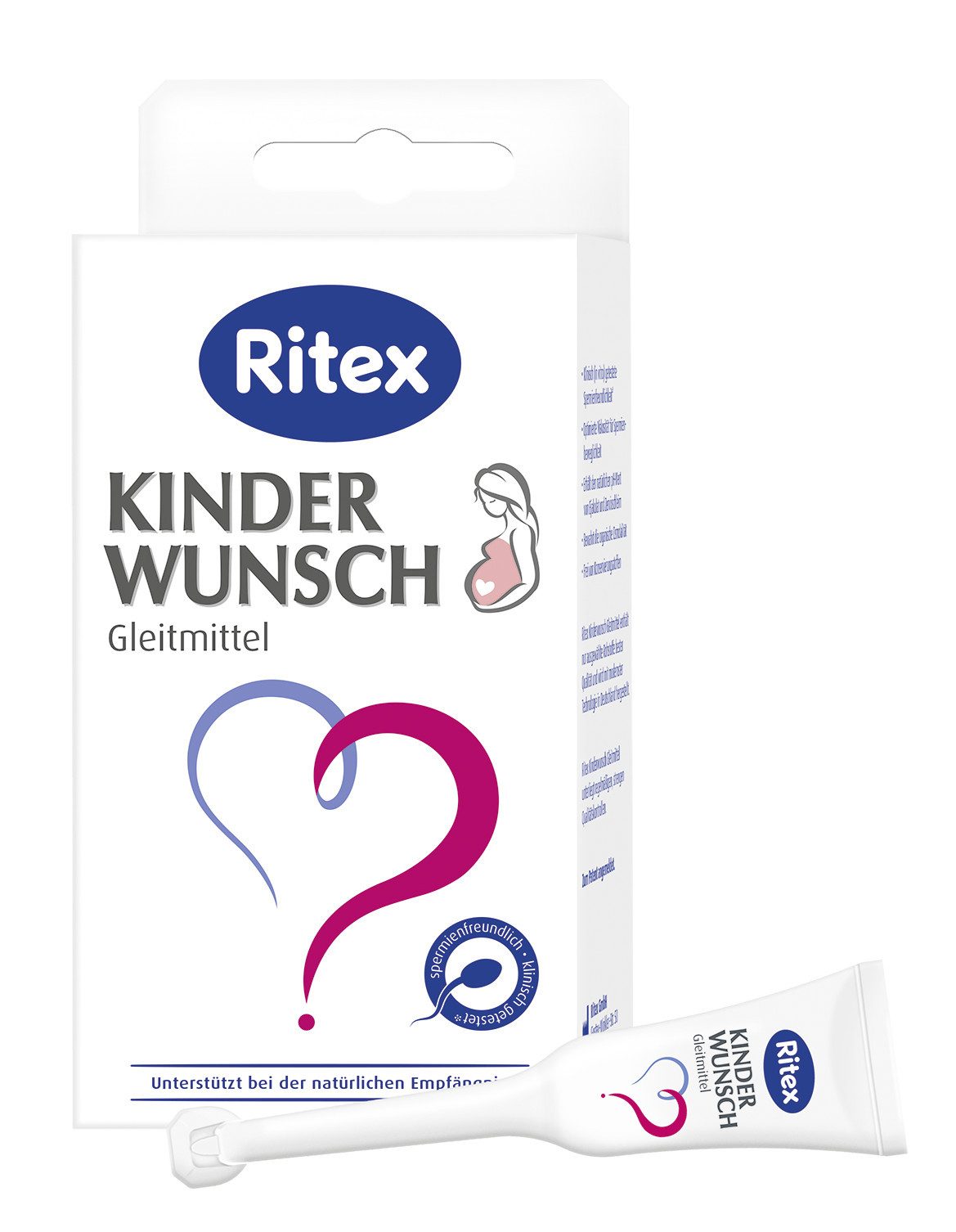 Ritex Gleitgel Kinderwunsch - Schwangerschafts-Gel - 8x 4ml - für fruchtbare Tage, Optimale Unterstützung für die natürliche Empfängnis - Made in Germany