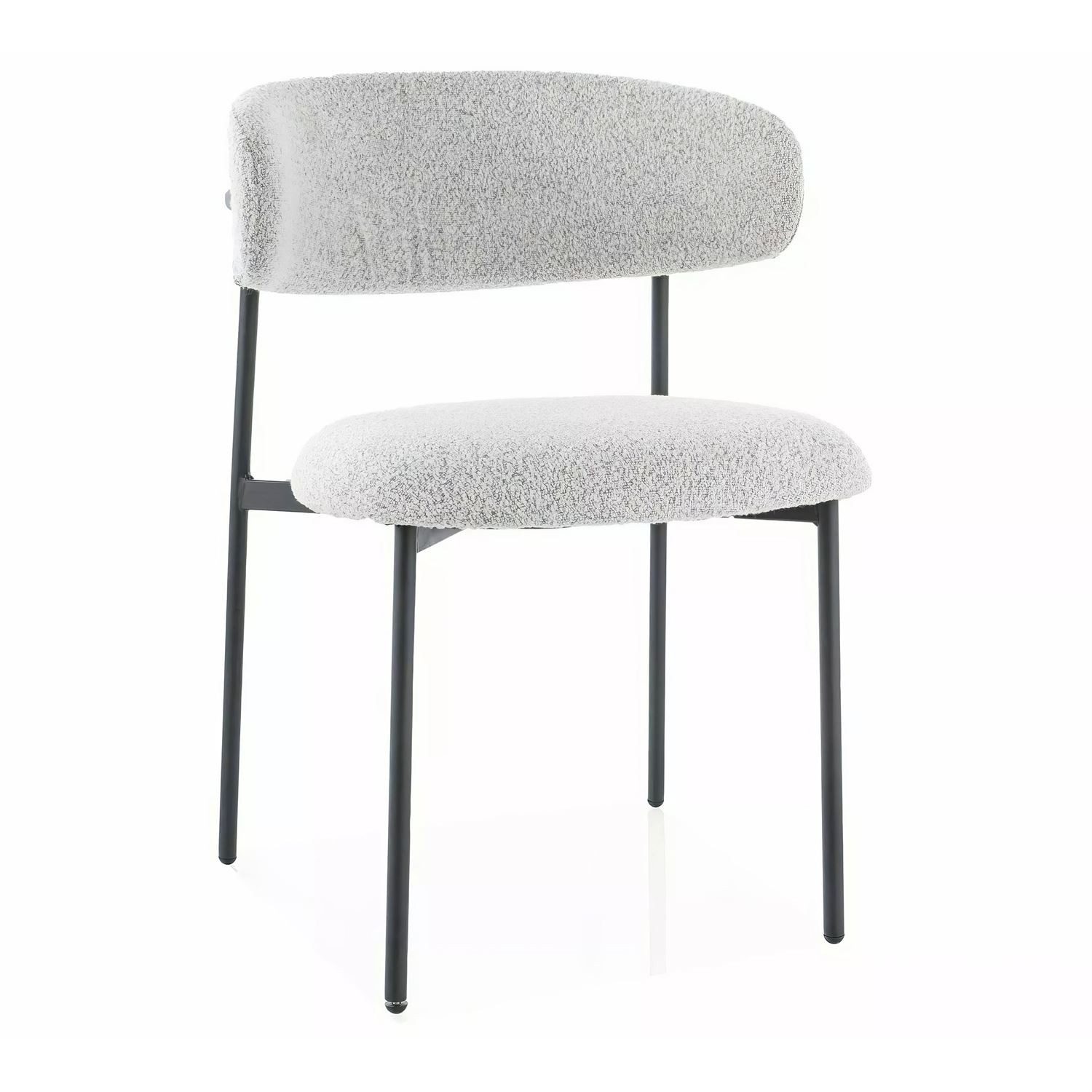 Lookway Polsterstuhl ELYSE Moderner Stuhl mit schwarzen Metallbeinen