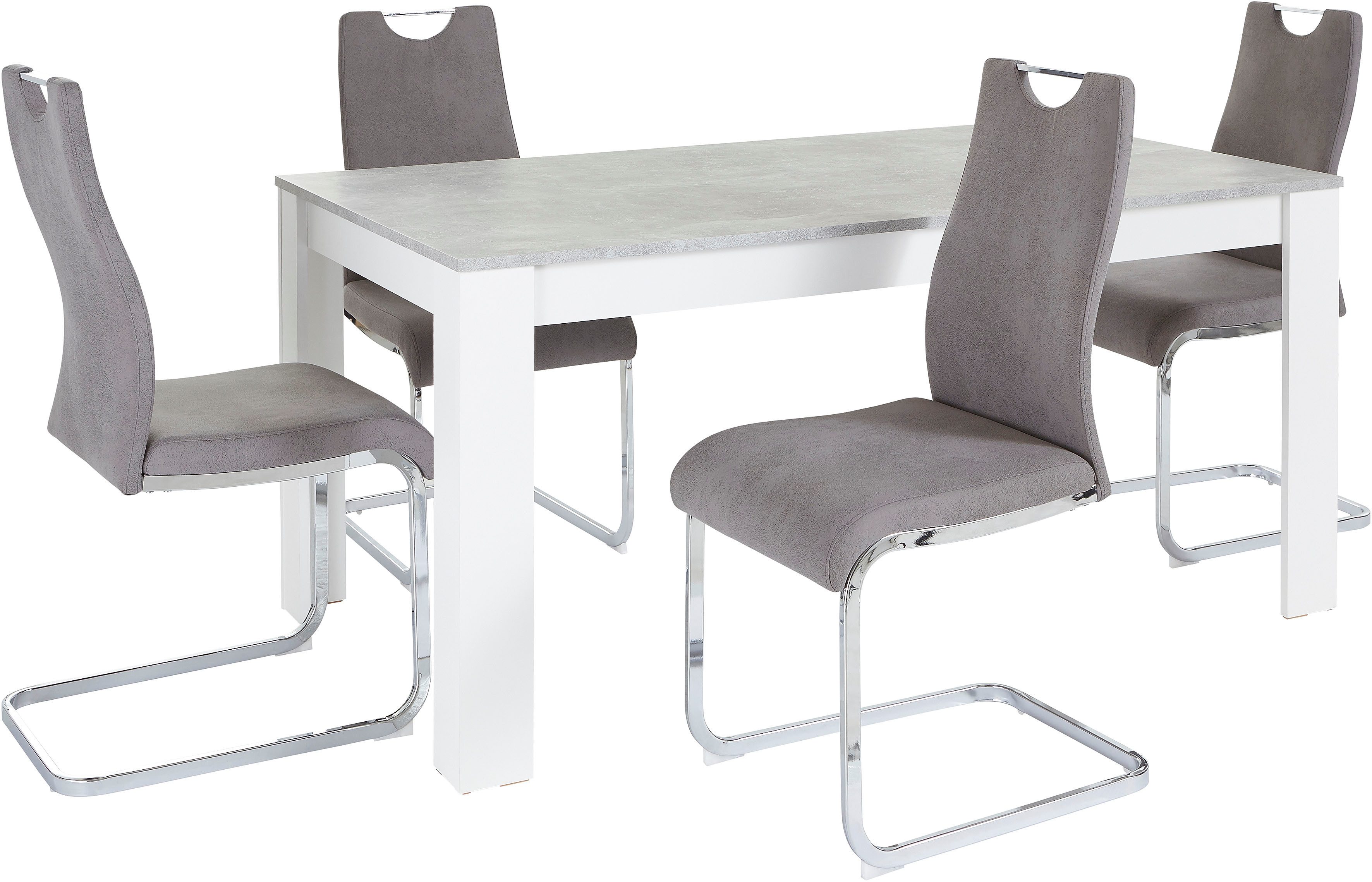 Home affaire Essgruppe Milano, (Set, 5-tlg), 4 Stühle und 1 Tisch günstig online kaufen