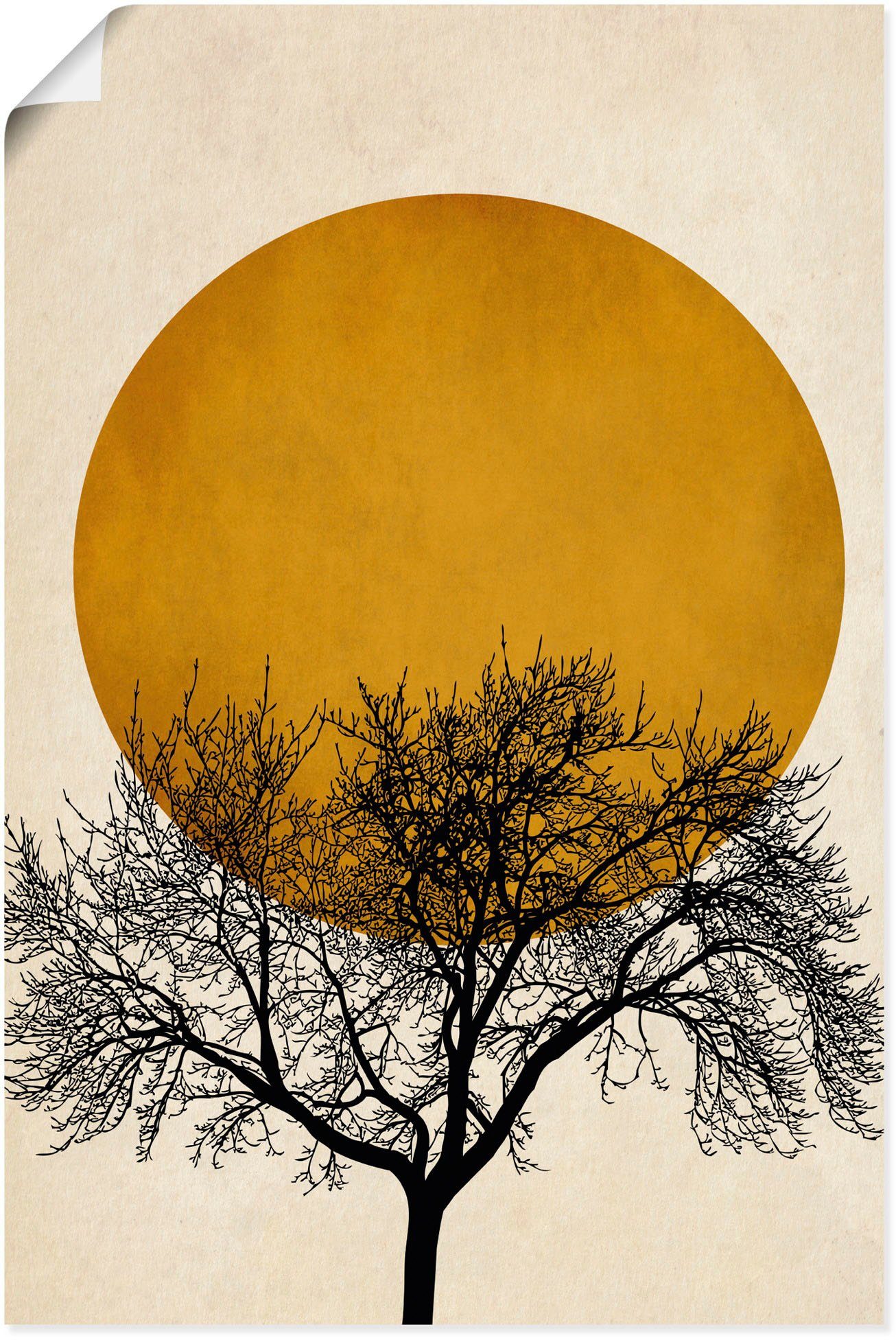 Leinwandbild, Artland als Wandbild Baumbilder oder (1 Poster Wandaufkleber versch. Größen Wintermorgen, St), Alubild, in
