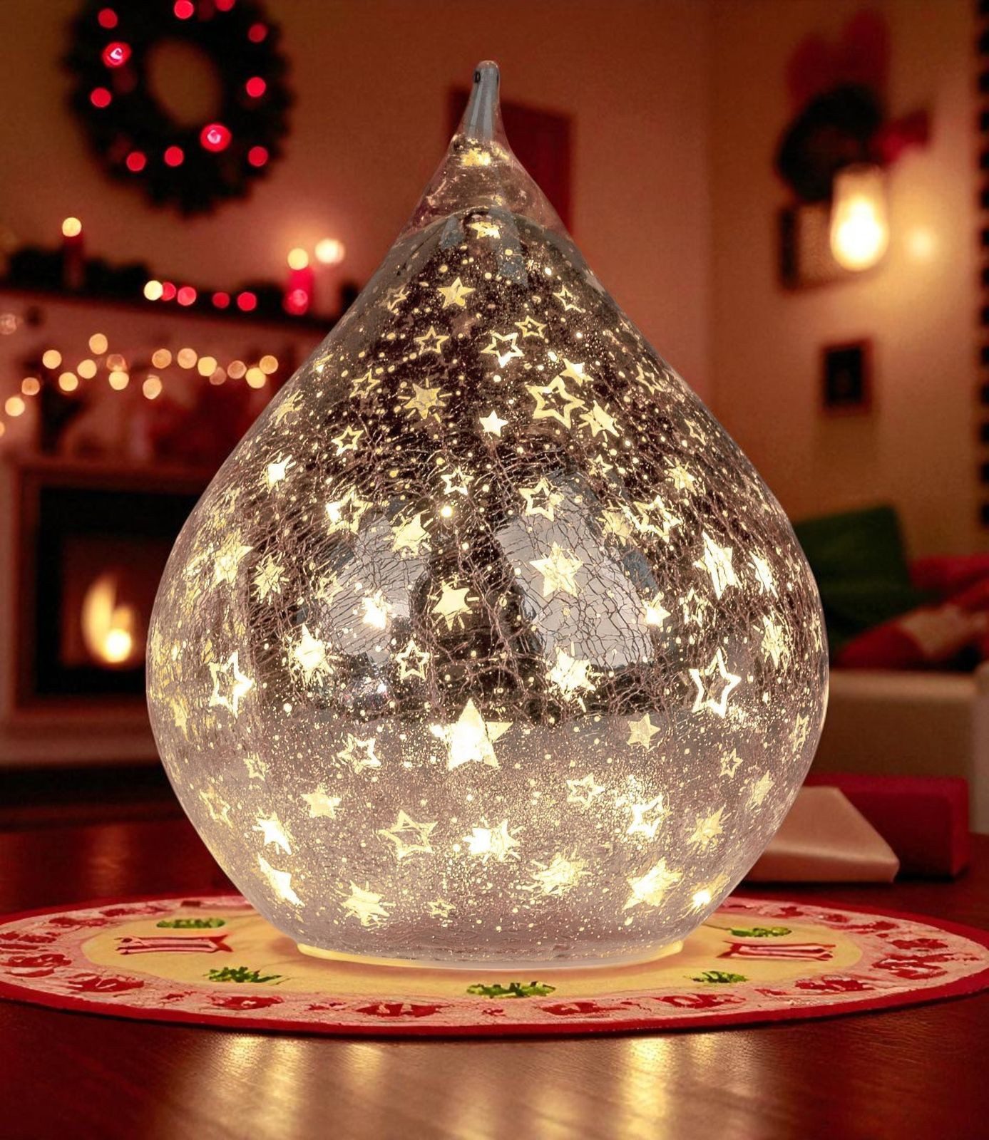 formano LED Dekolicht LED Deko Tropfen Sterne Rose-Gold 25cm + Timer 6h an/ günstig online kaufen