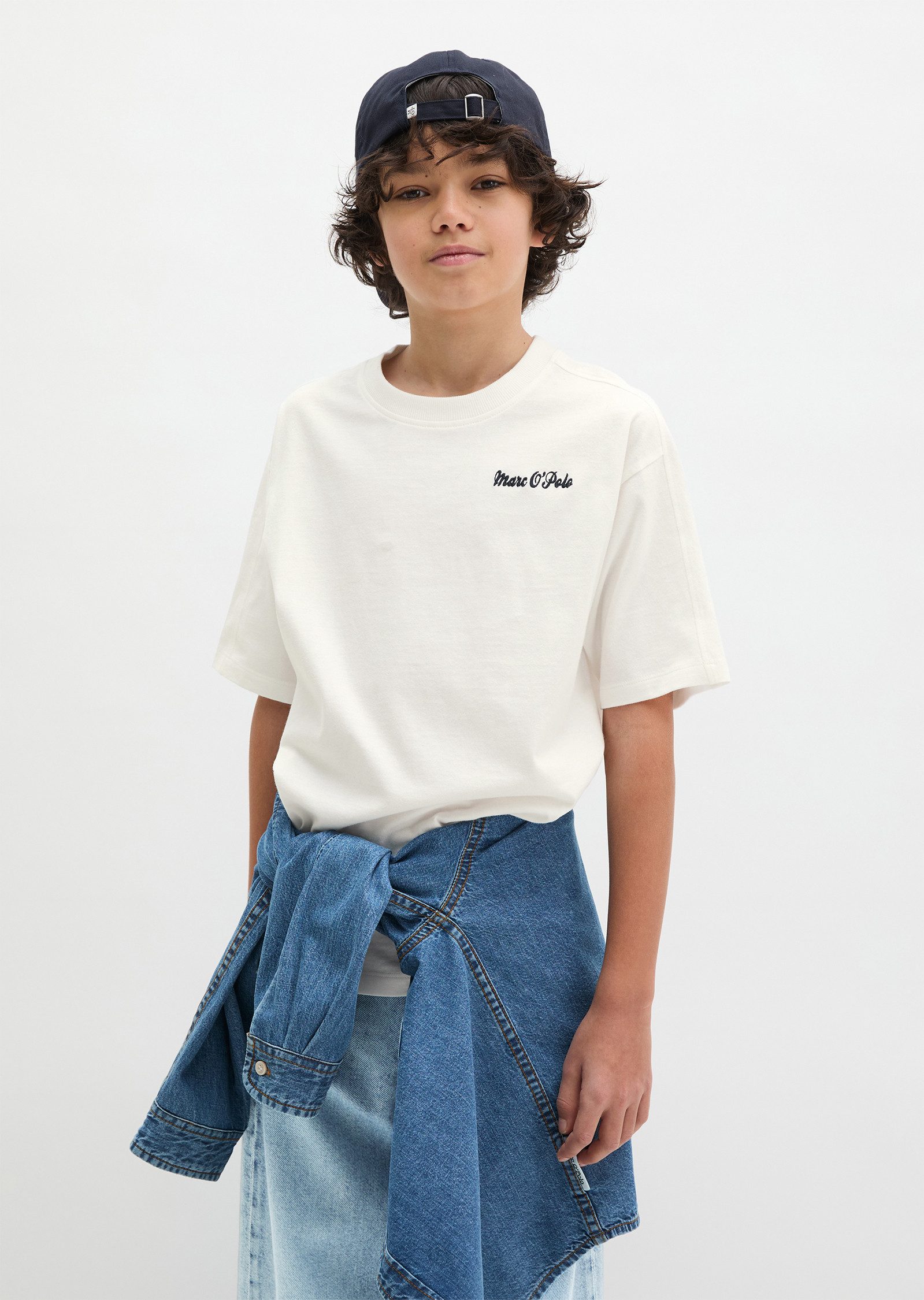 Marc O'Polo T-Shirt normale Passform, für Jungs, dezente Stickerei