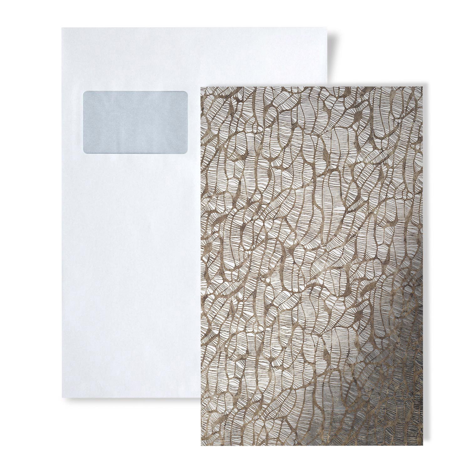 Wallface Wandpaneel 1 MUSTERSTÜCK S-17037 DIN A5 Wandpaneel Muster, BxL: 15x20 cm, 0 qm, (1 MUSTERSTÜCK, Produktmuster, 1-tlg., Muster des Wandpaneels) silber, hellbraun